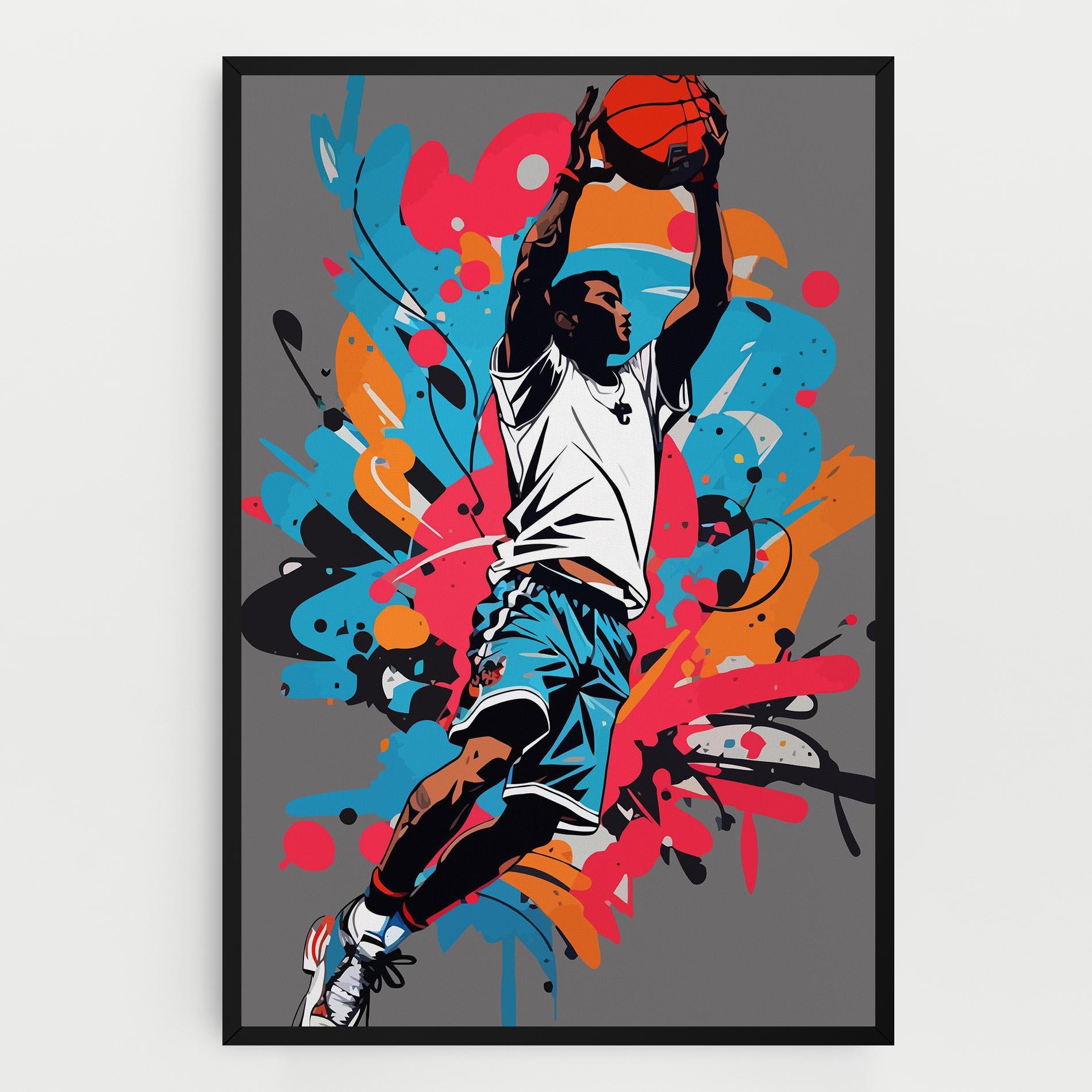 Картина на платно Blue Red Basket mockup 0