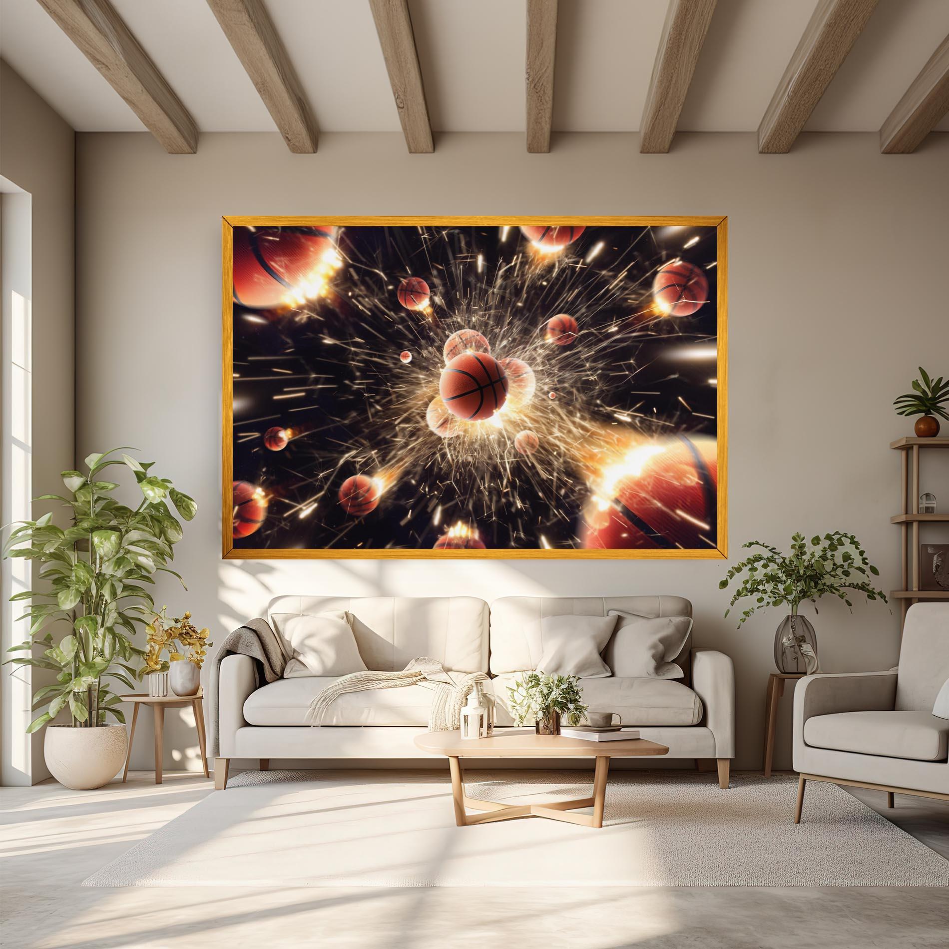 Картина на платно Basketball Explosion mockup 6