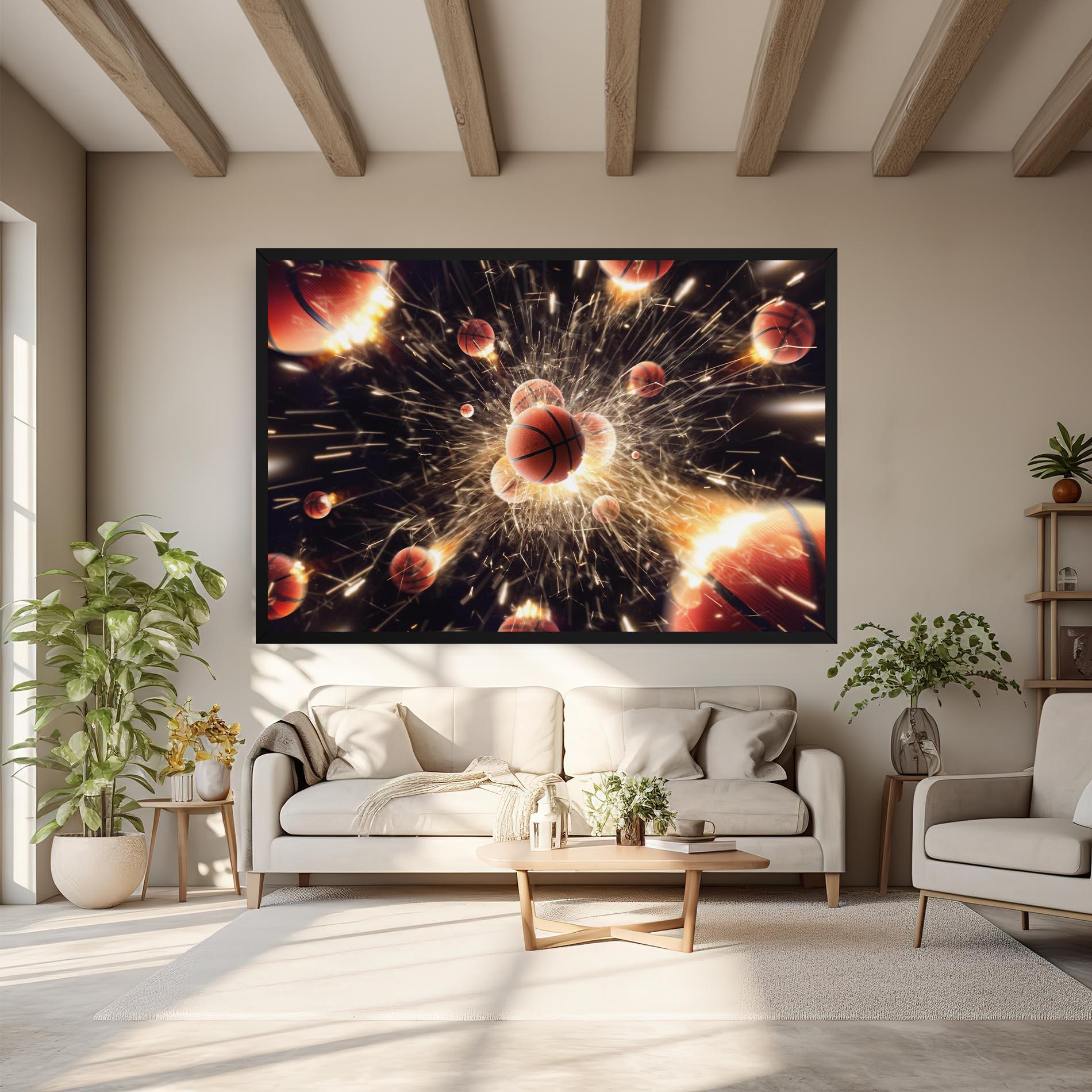 Картина на платно Basketball Explosion mockup 6