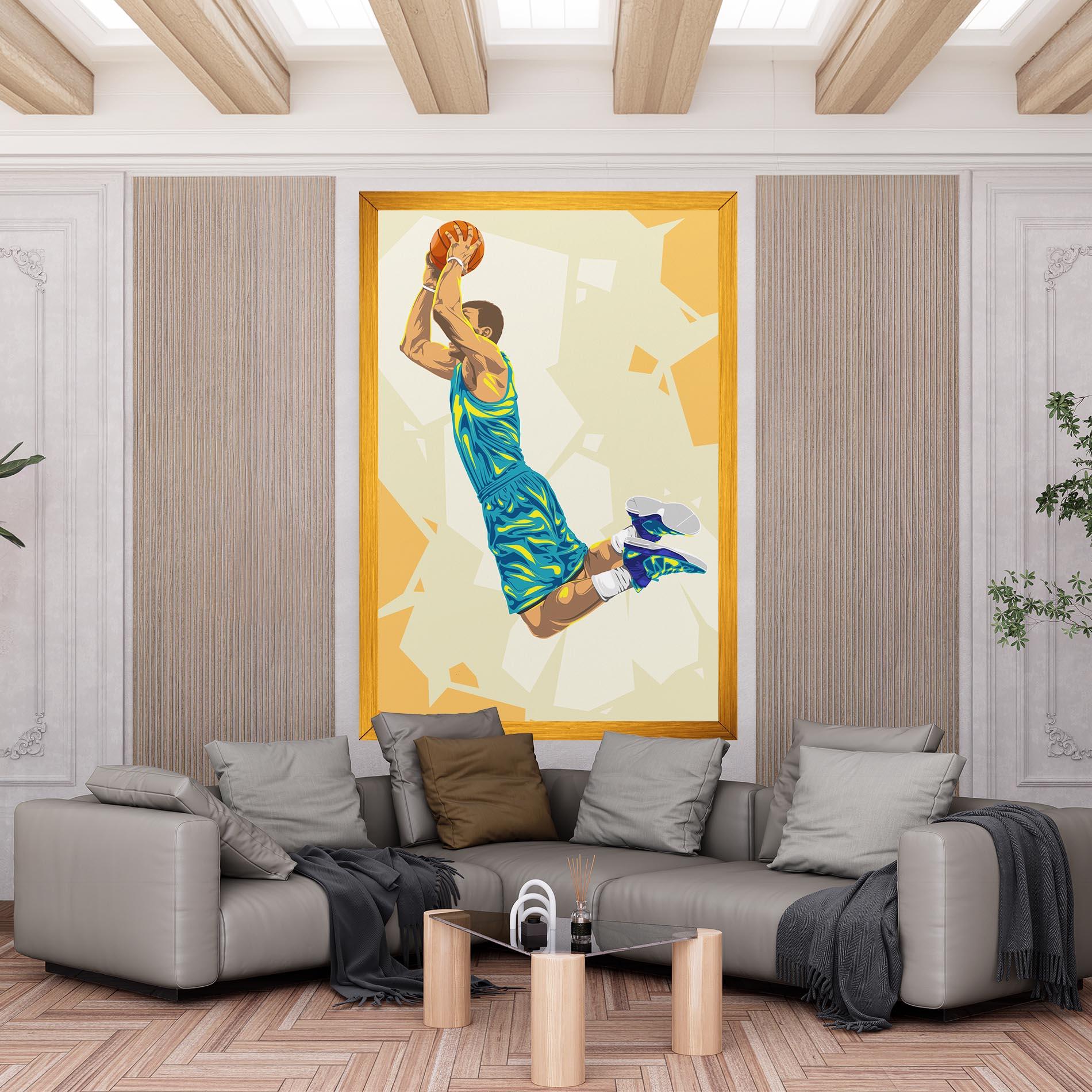 Картина на платно Basketball Dunk Pose mockup 6