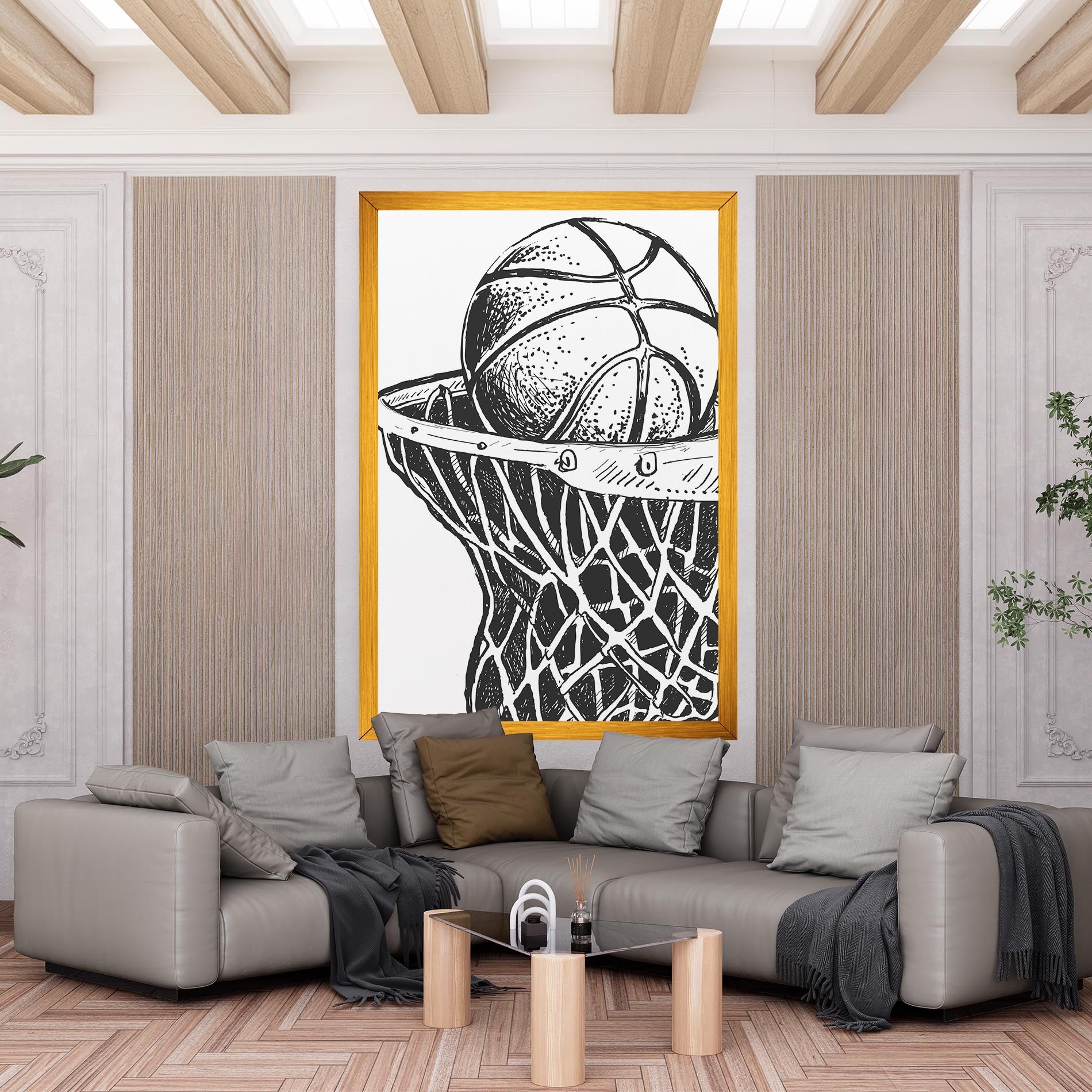 Basketball Grey Hoop mockup 6