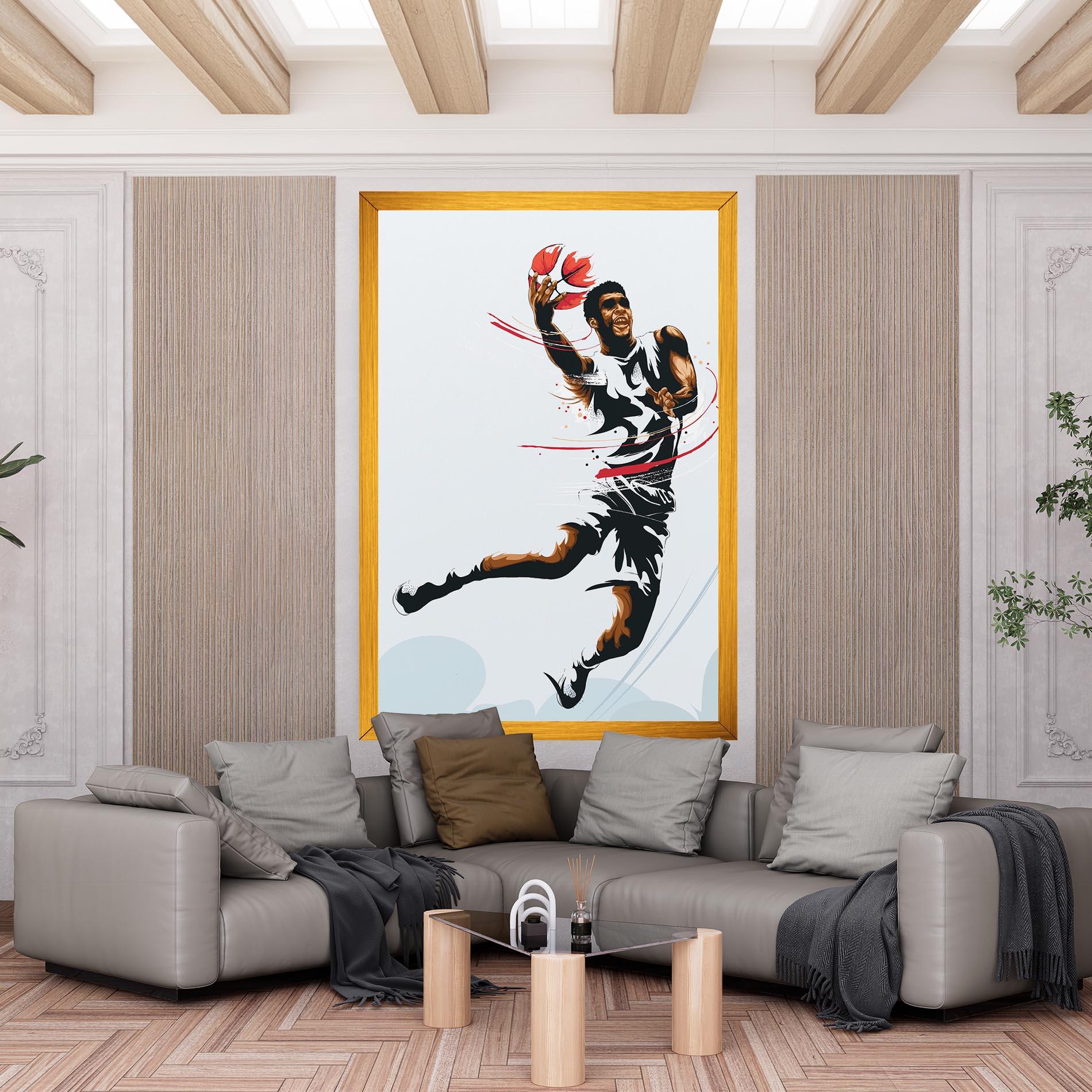 Картина на платно Basketball Shot mockup 6