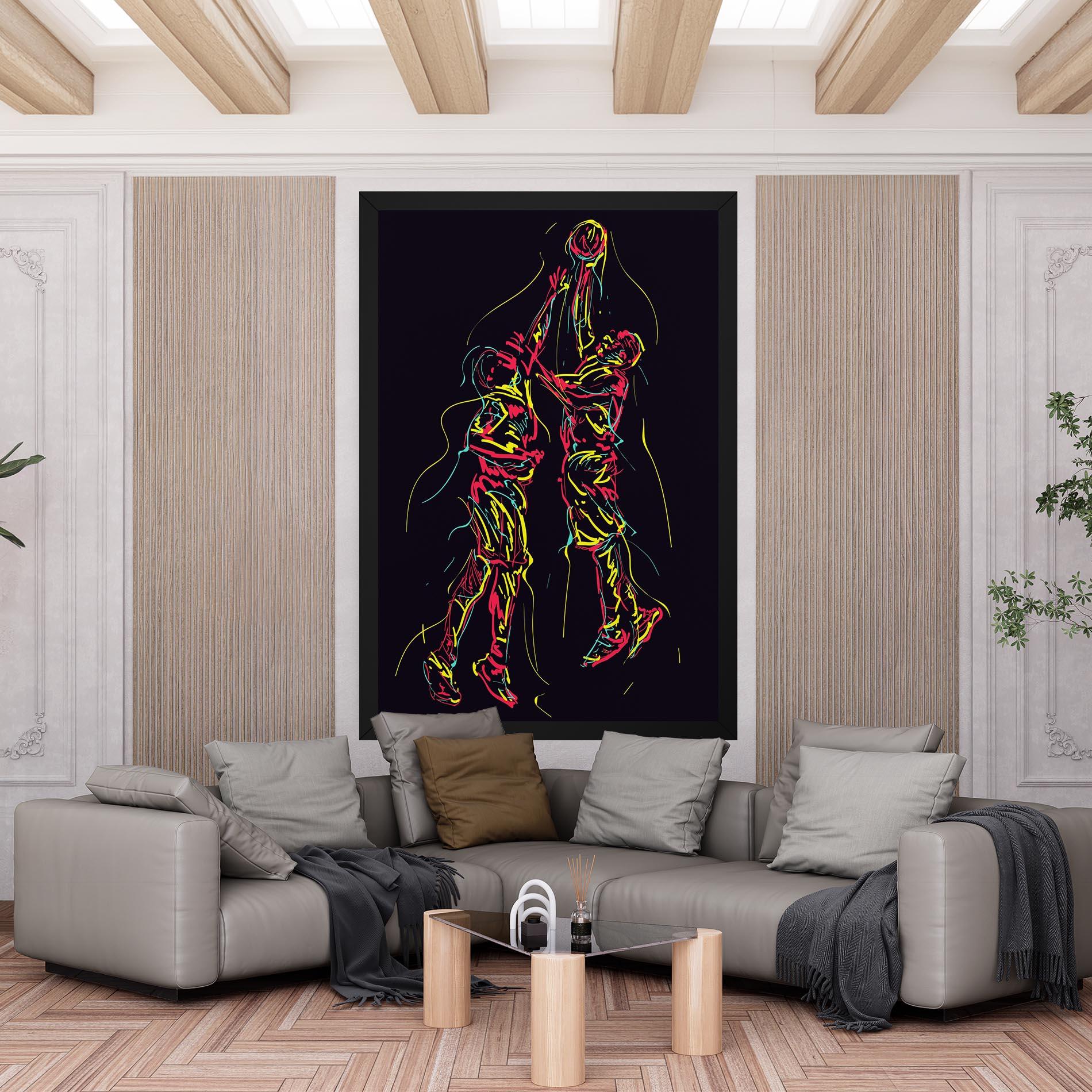 Картина на платно Basket Line Jump mockup 6