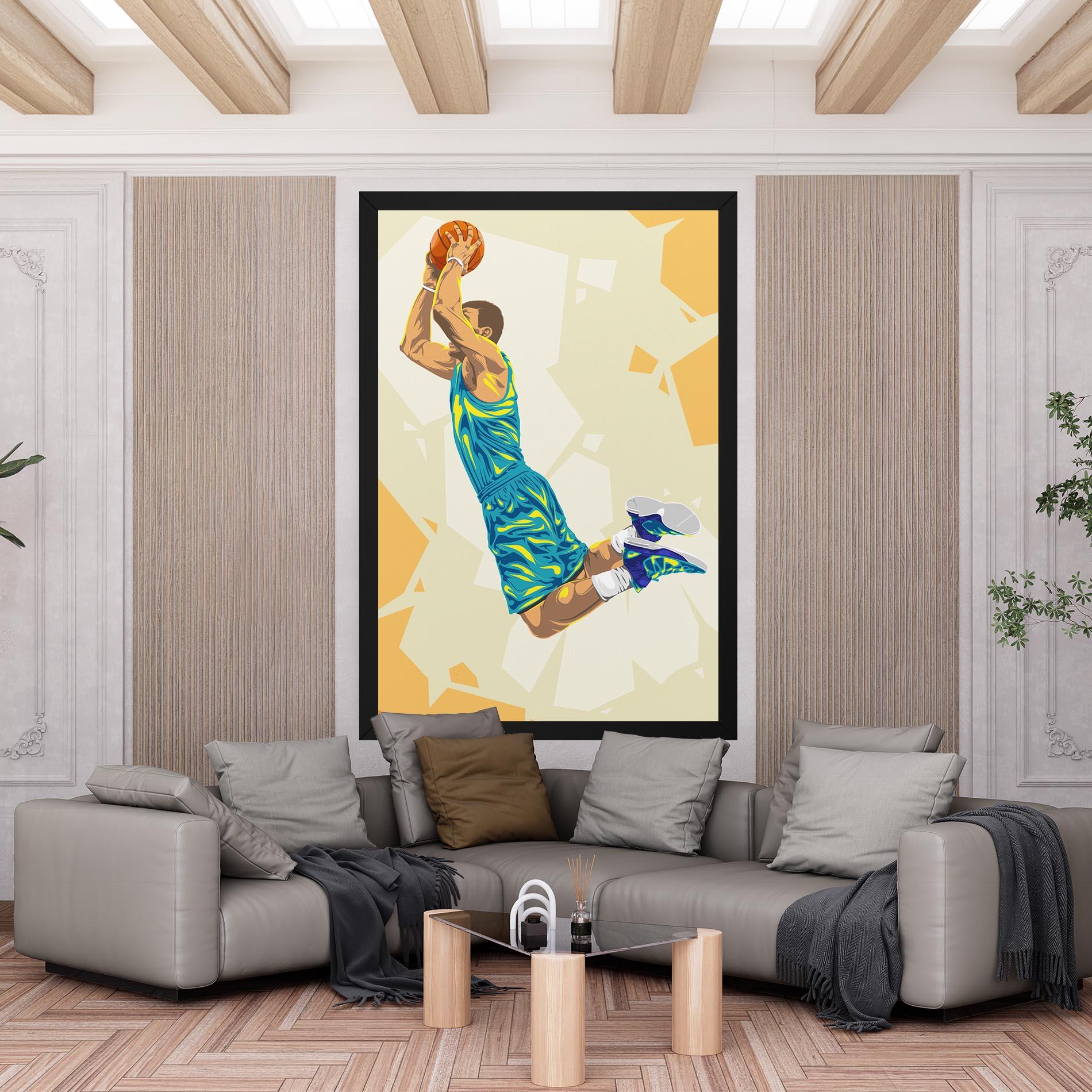 Картина на платно Basketball Dunk Pose mockup 6