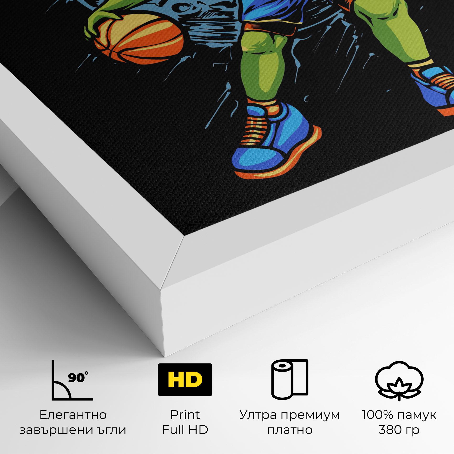 Картина на платно Alien Basketball mockup 4