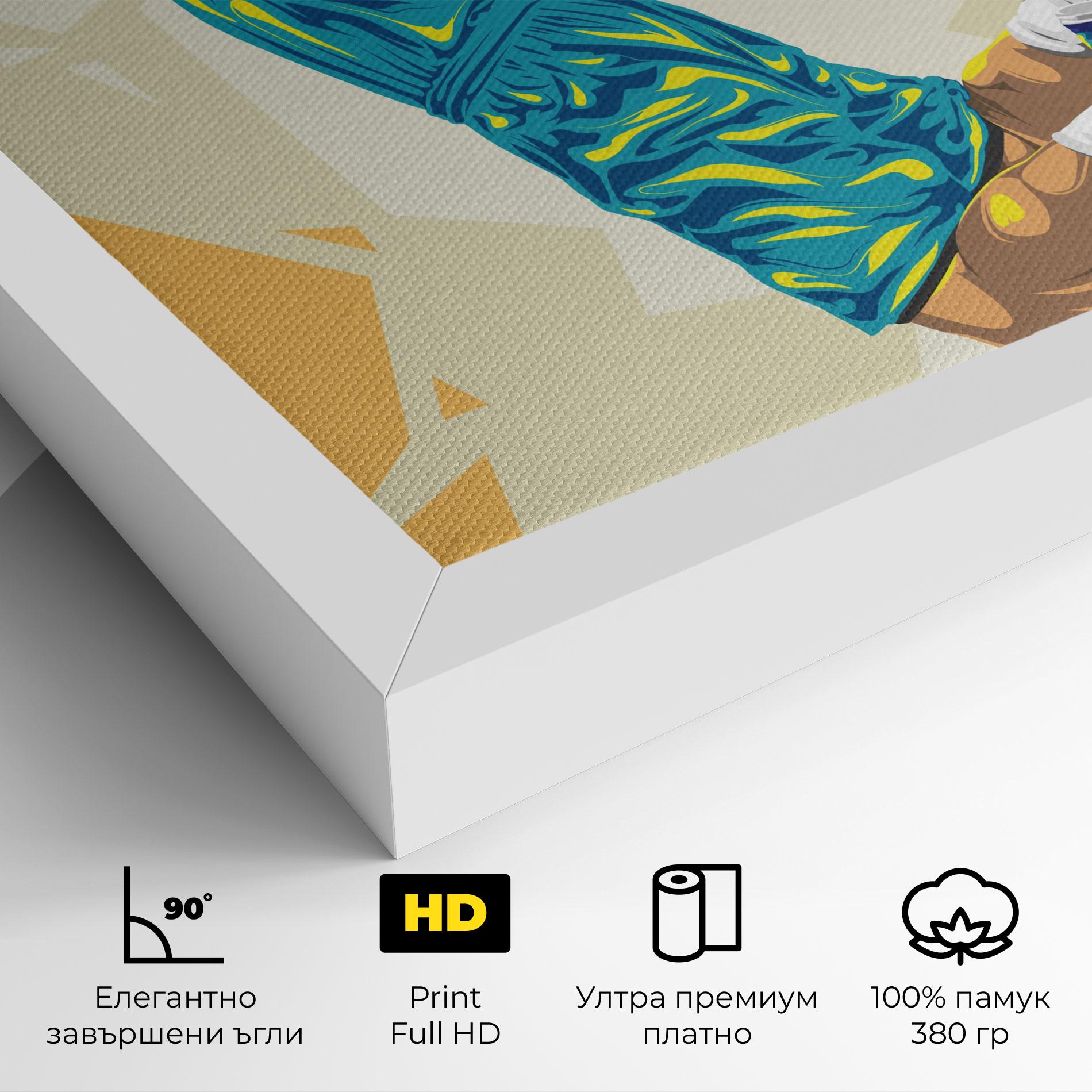 Картина на платно Basketball Dunk Pose mockup 4