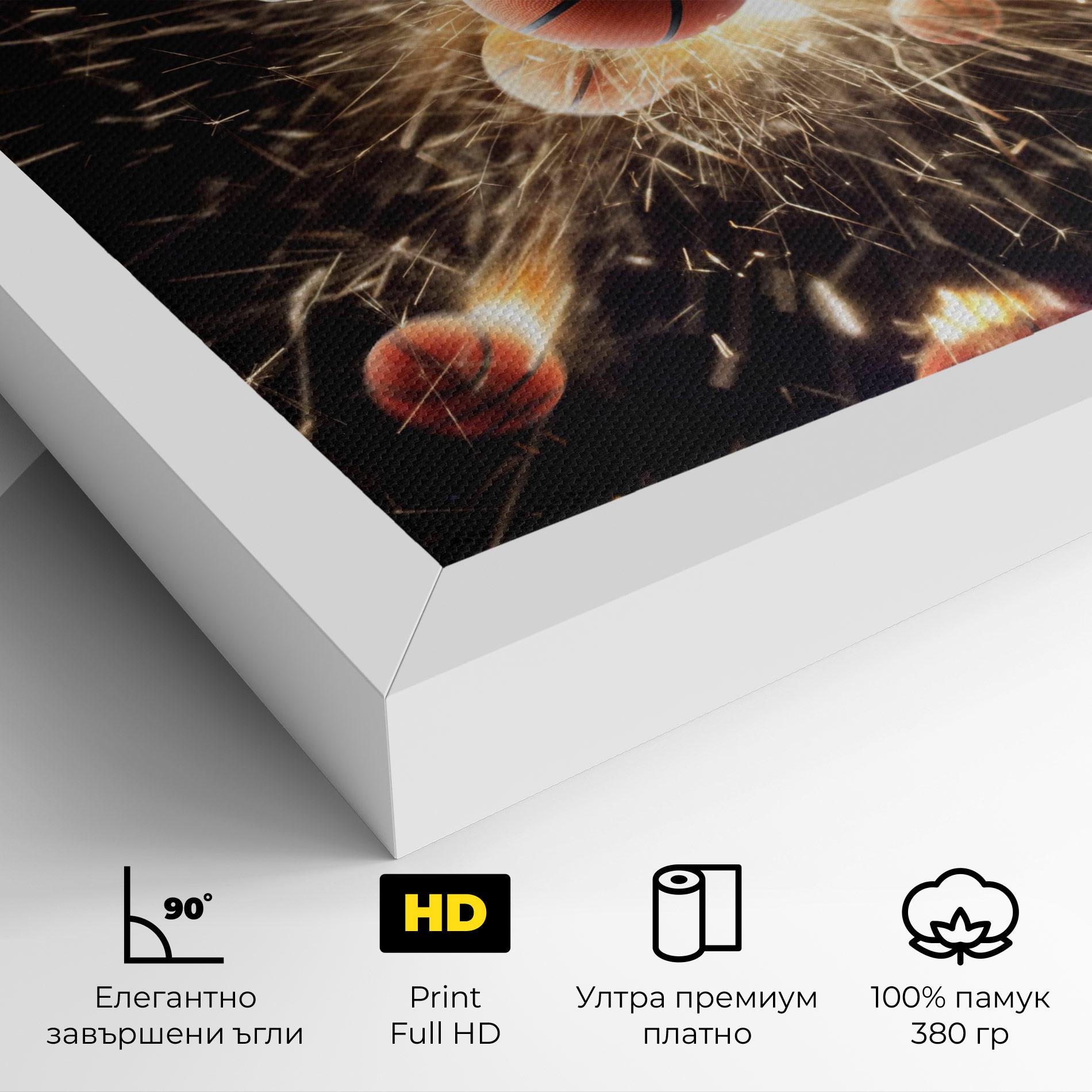 Картина на платно Basketball Explosion mockup 4