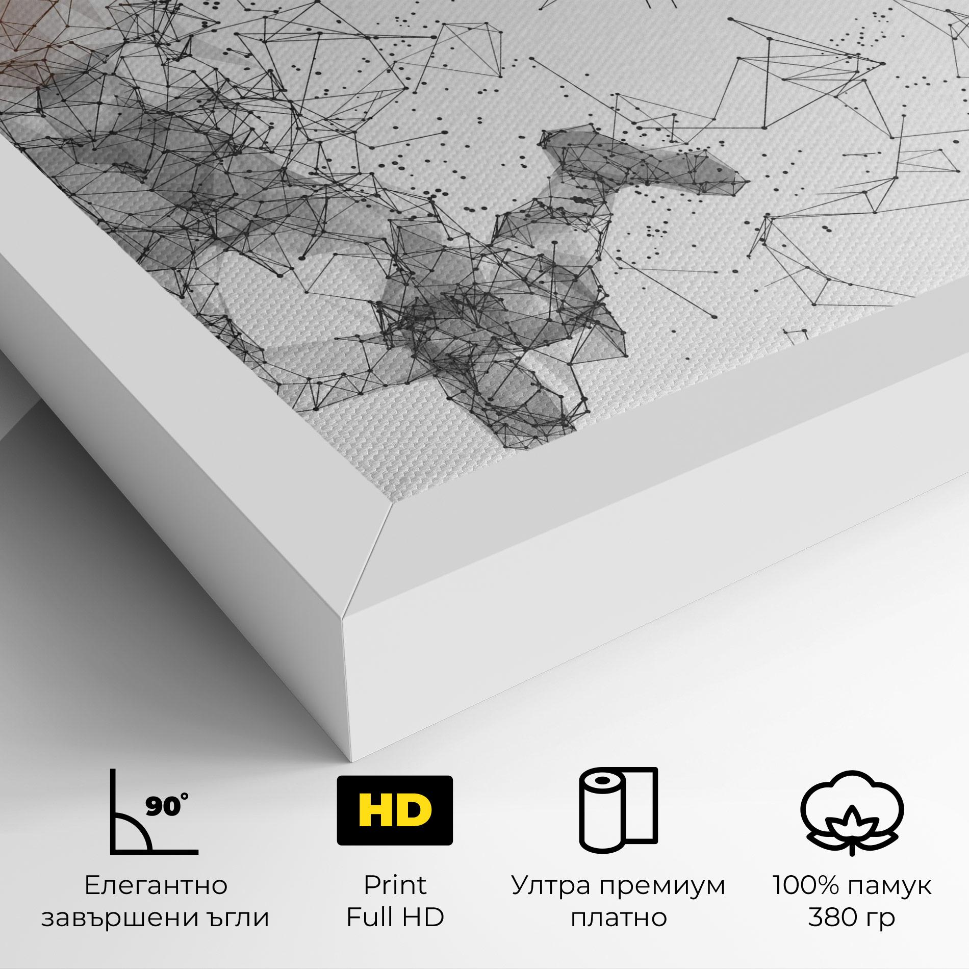 Картина на платно Orange Line Basket mockup 4