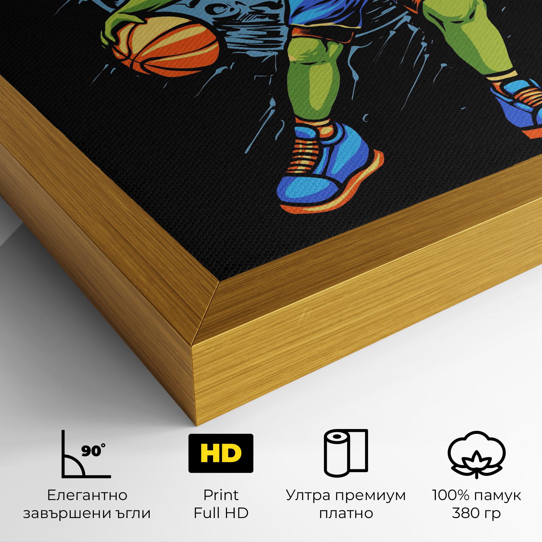 Картина на платно Alien Basketball mockup 4