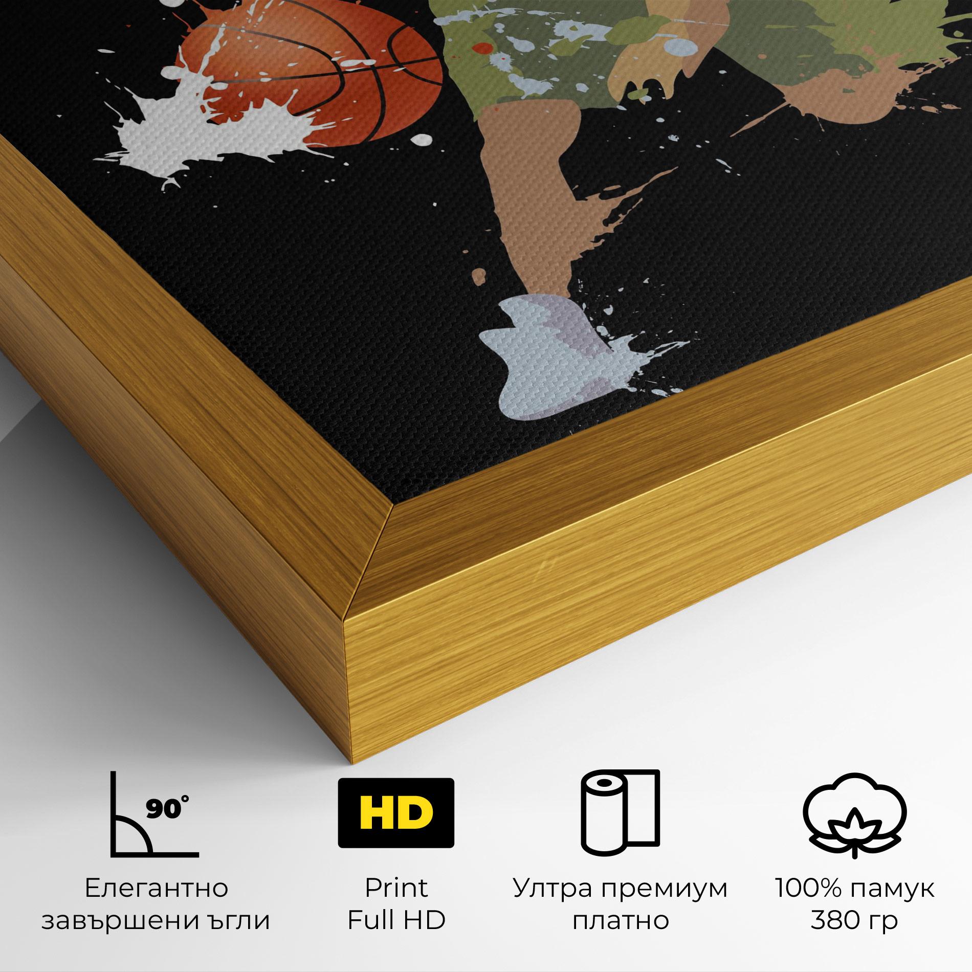 Картина на платно Basket Splash mockup 4