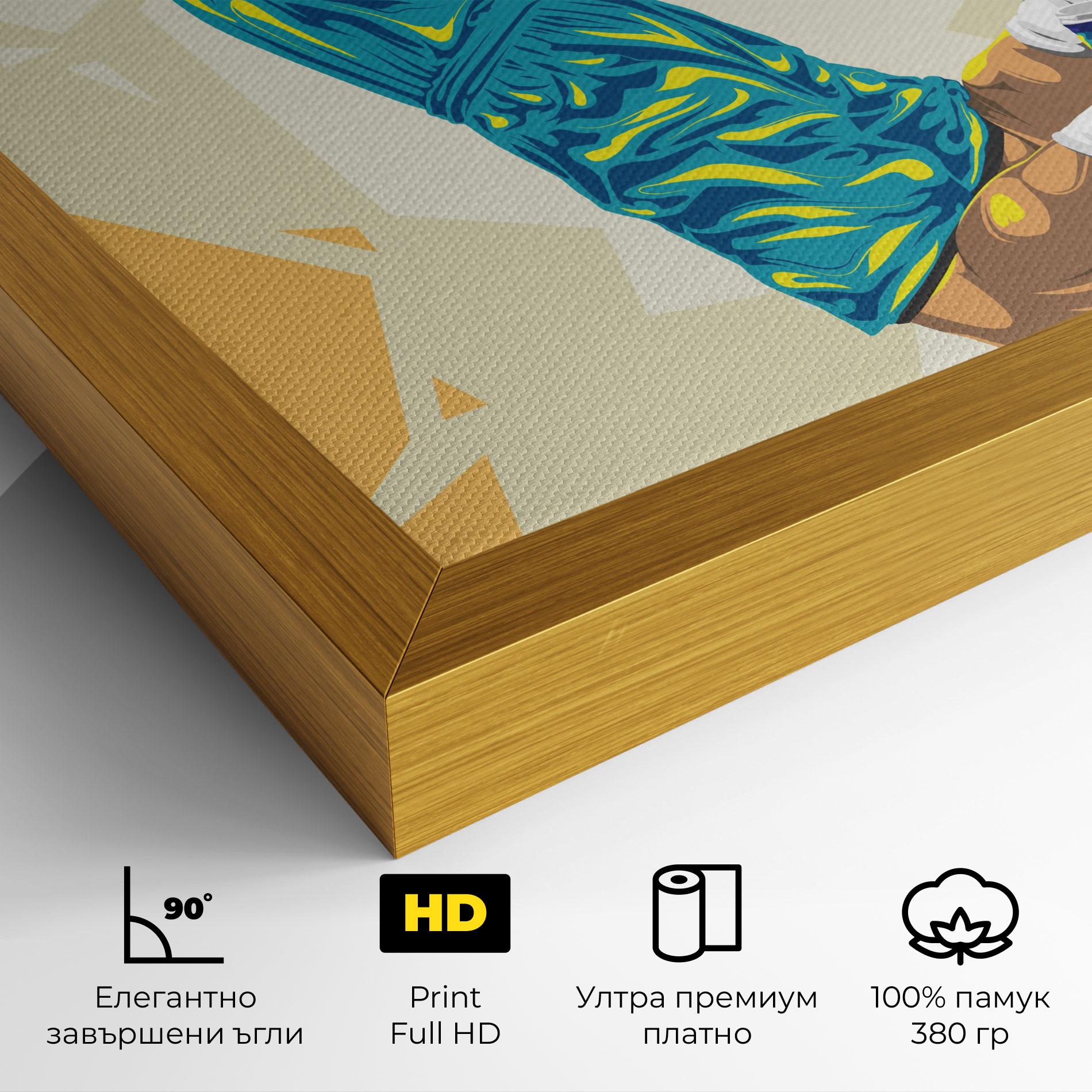 Картина на платно Basketball Dunk Pose mockup 4