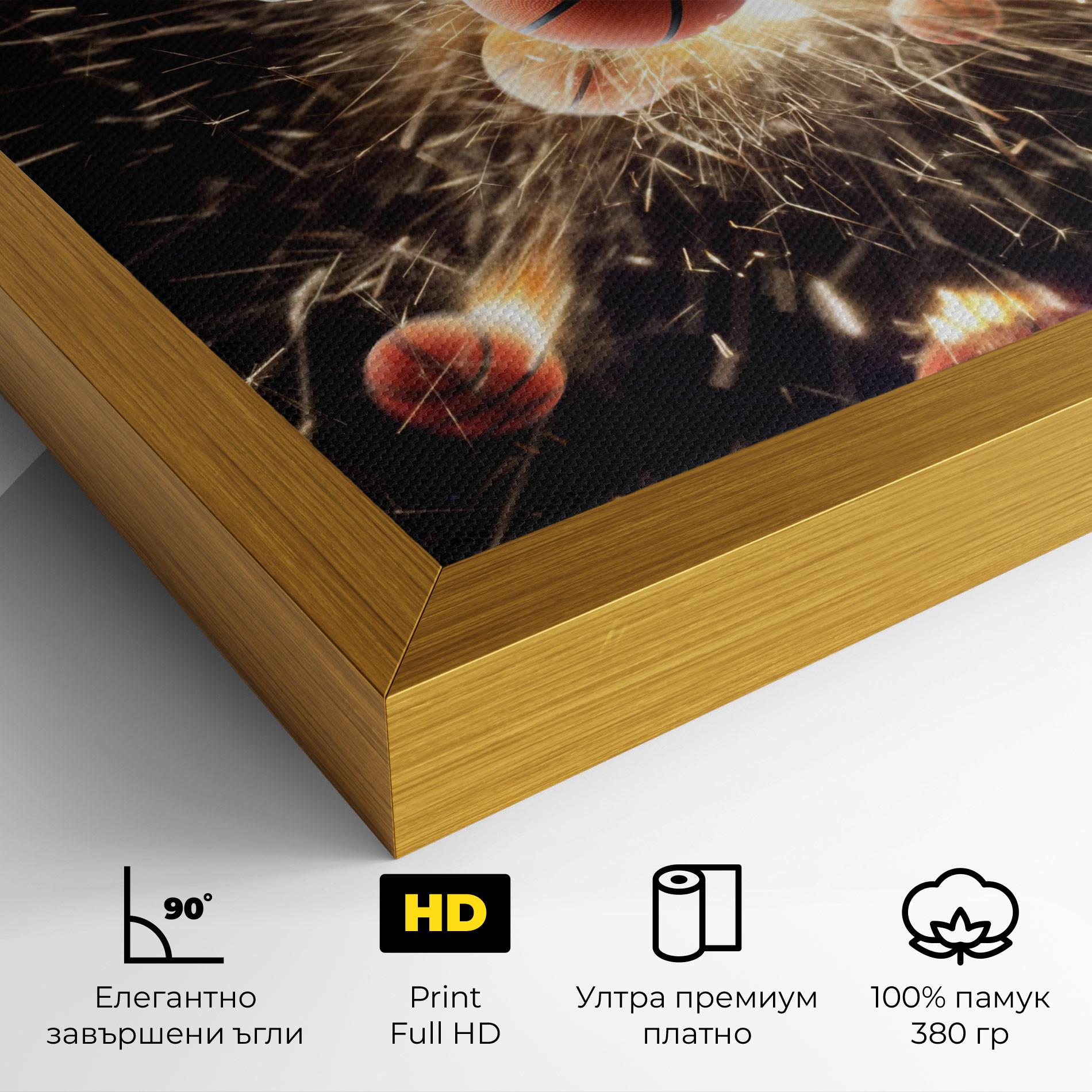 Картина на платно Basketball Explosion mockup 4