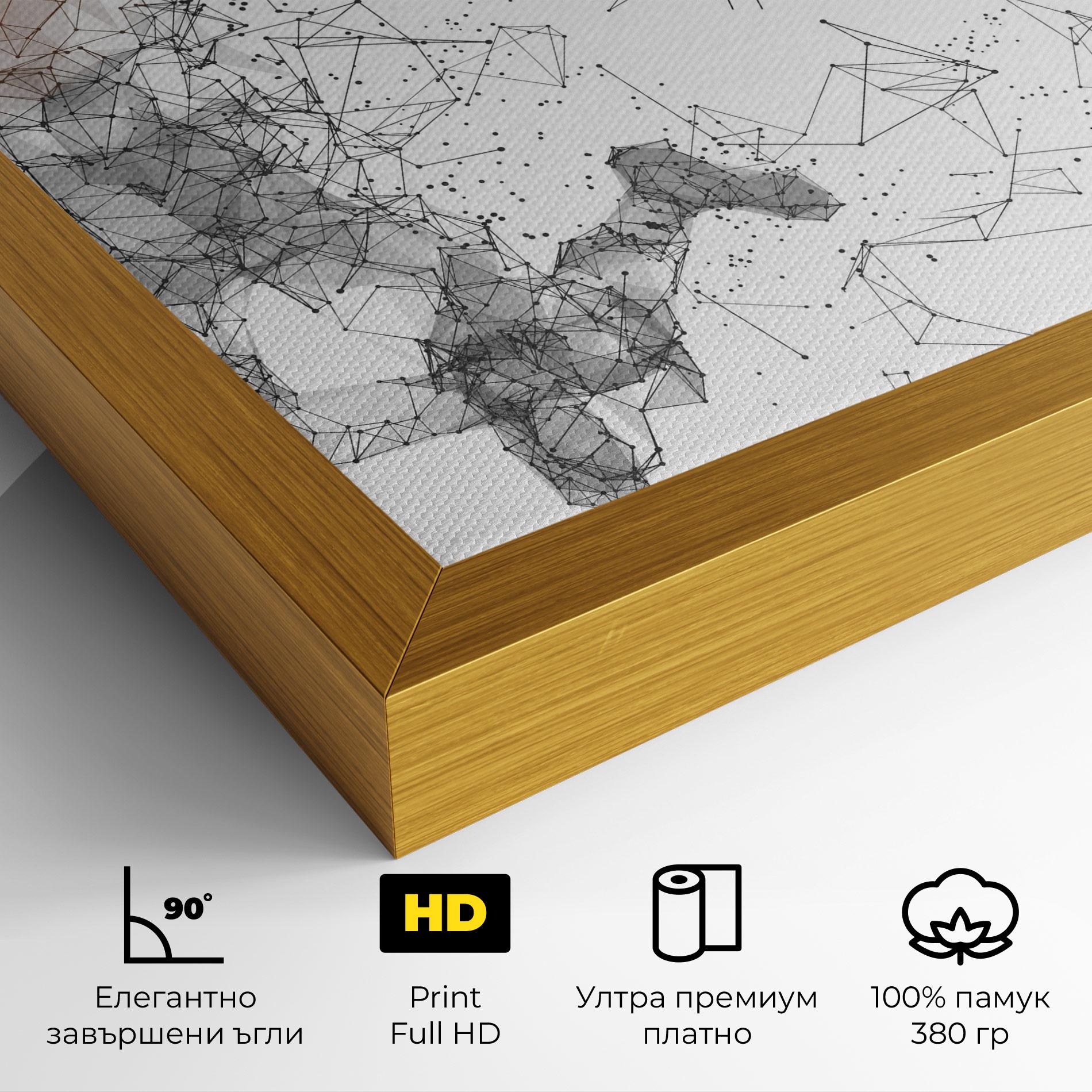 Картина на платно Orange Line Basket mockup 4