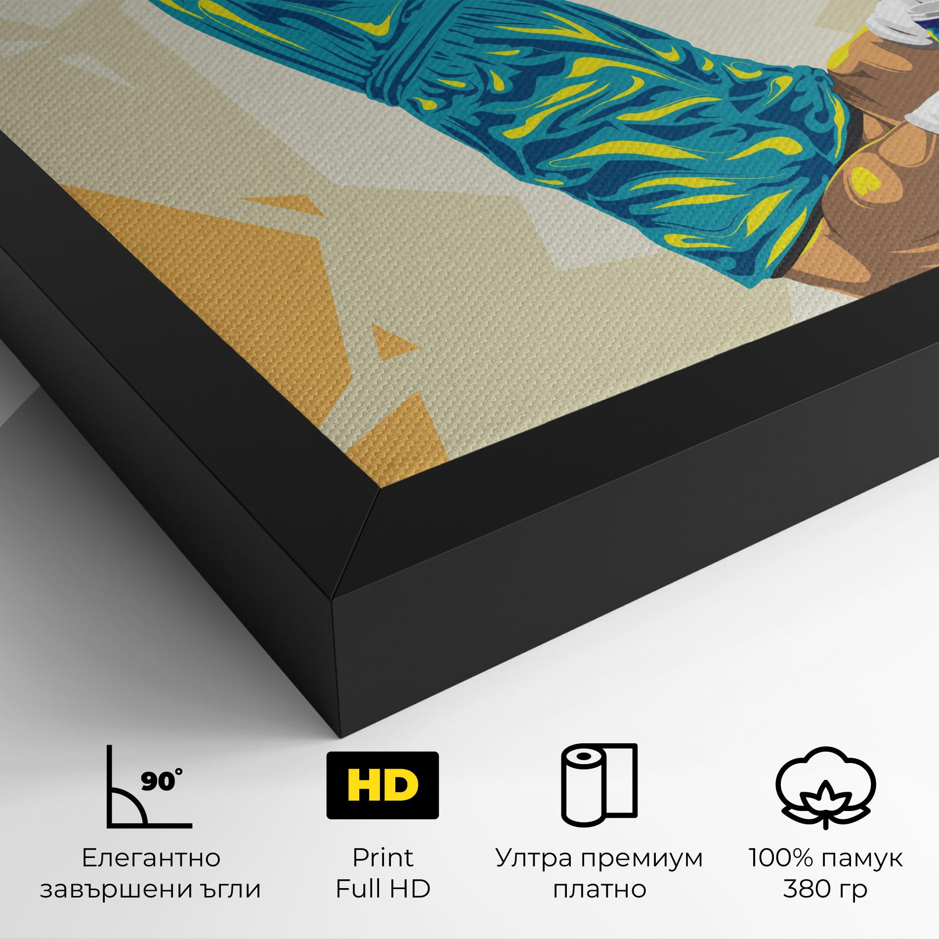 Картина на платно Basketball Dunk Pose mockup 4