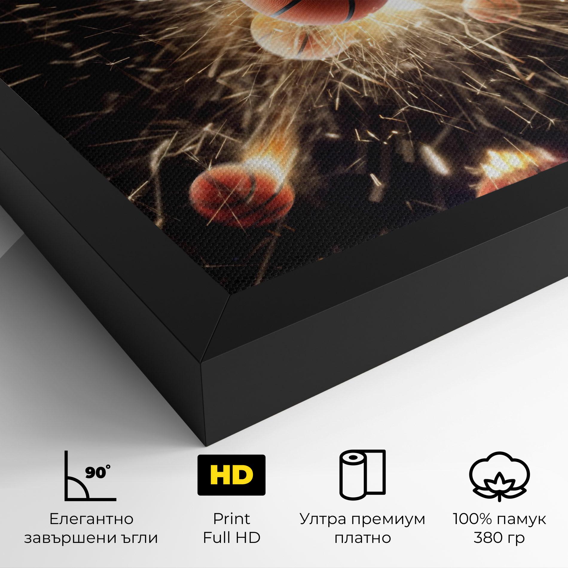 Картина на платно Basketball Explosion mockup 4