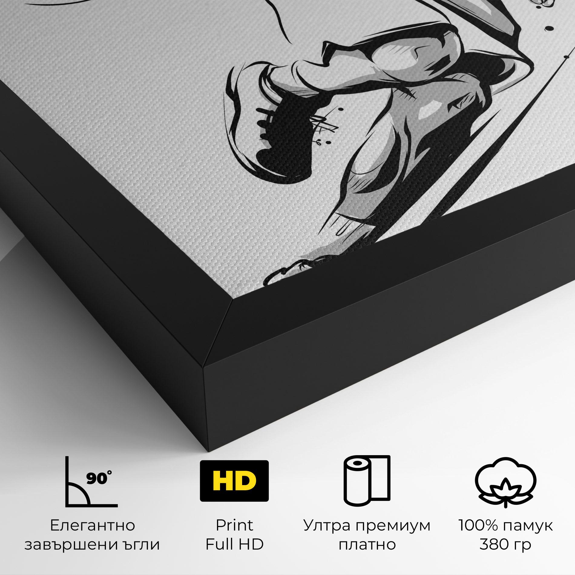 Картина на платно Basketball Player Line mockup 4