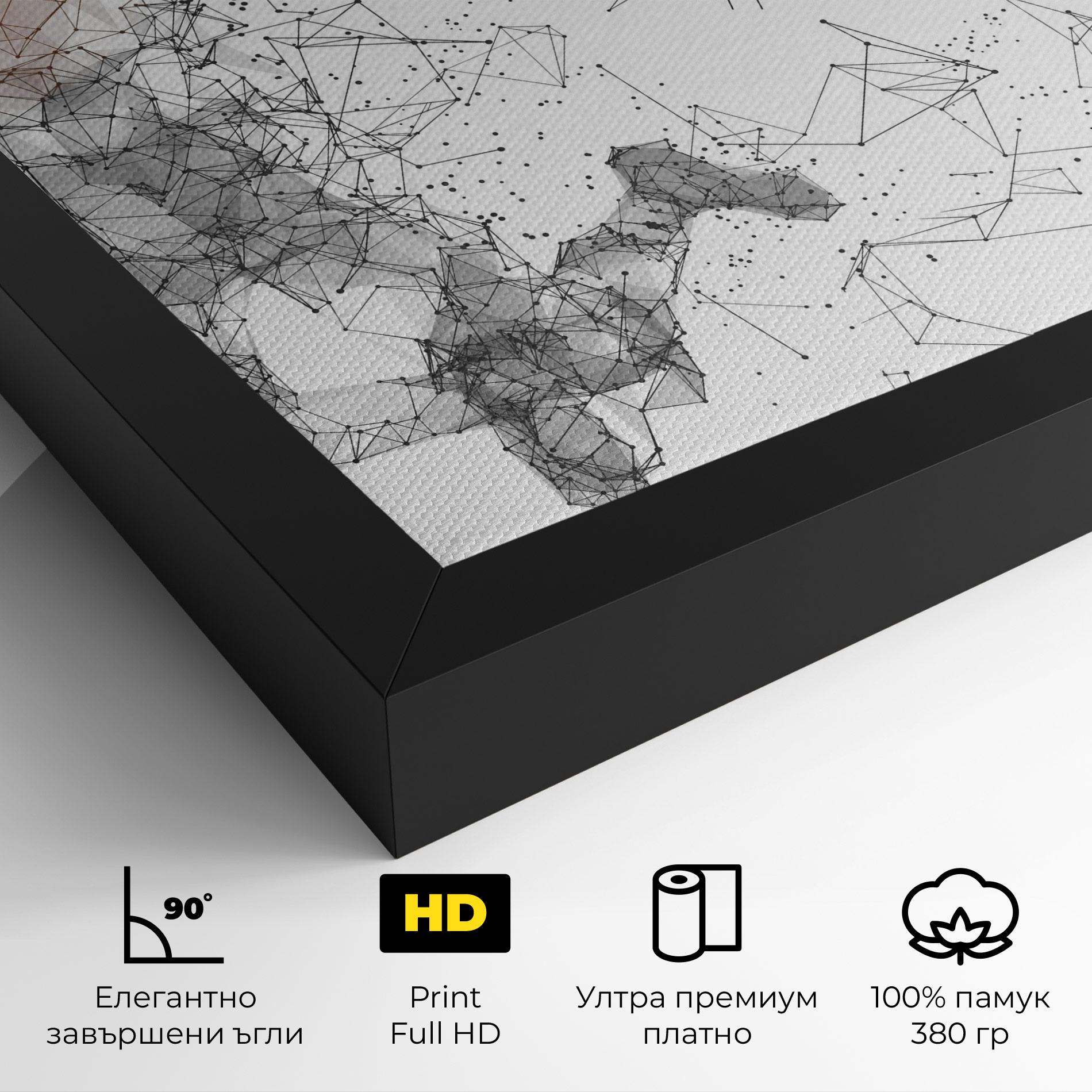 Картина на платно Orange Line Basket mockup 4