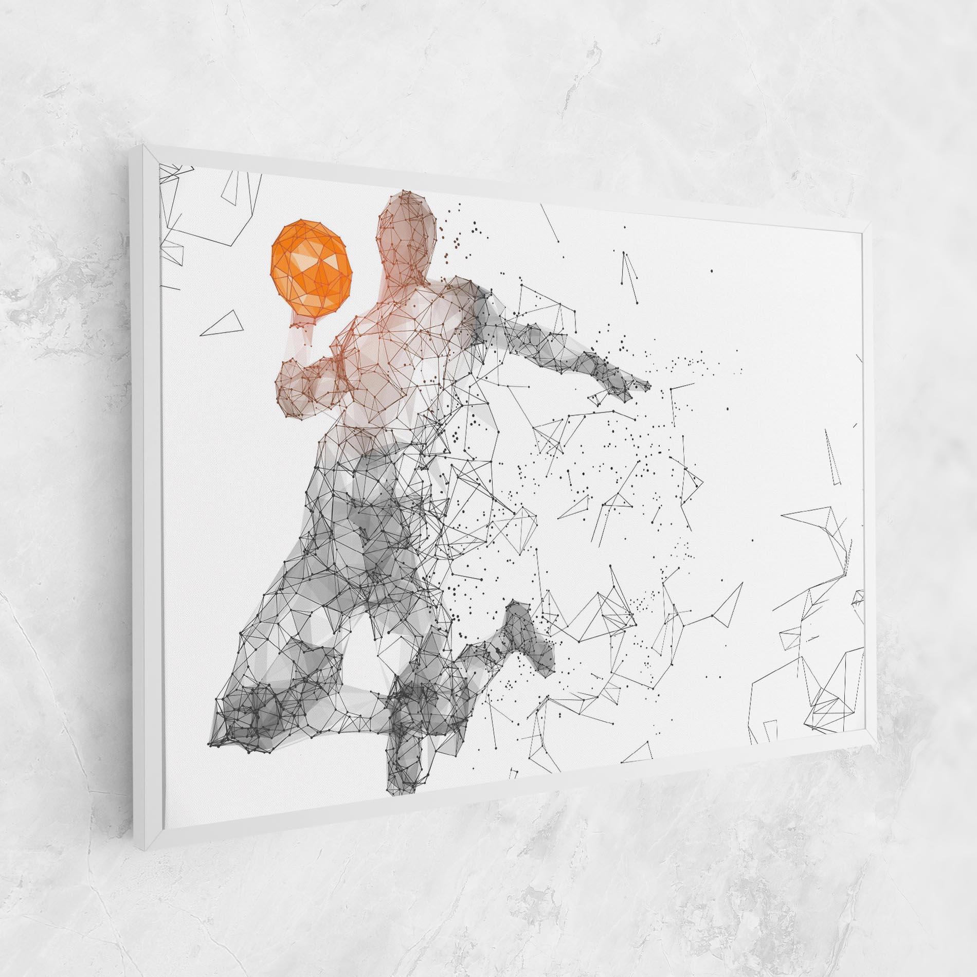 Картина на платно Orange Line Basket mockup 1
