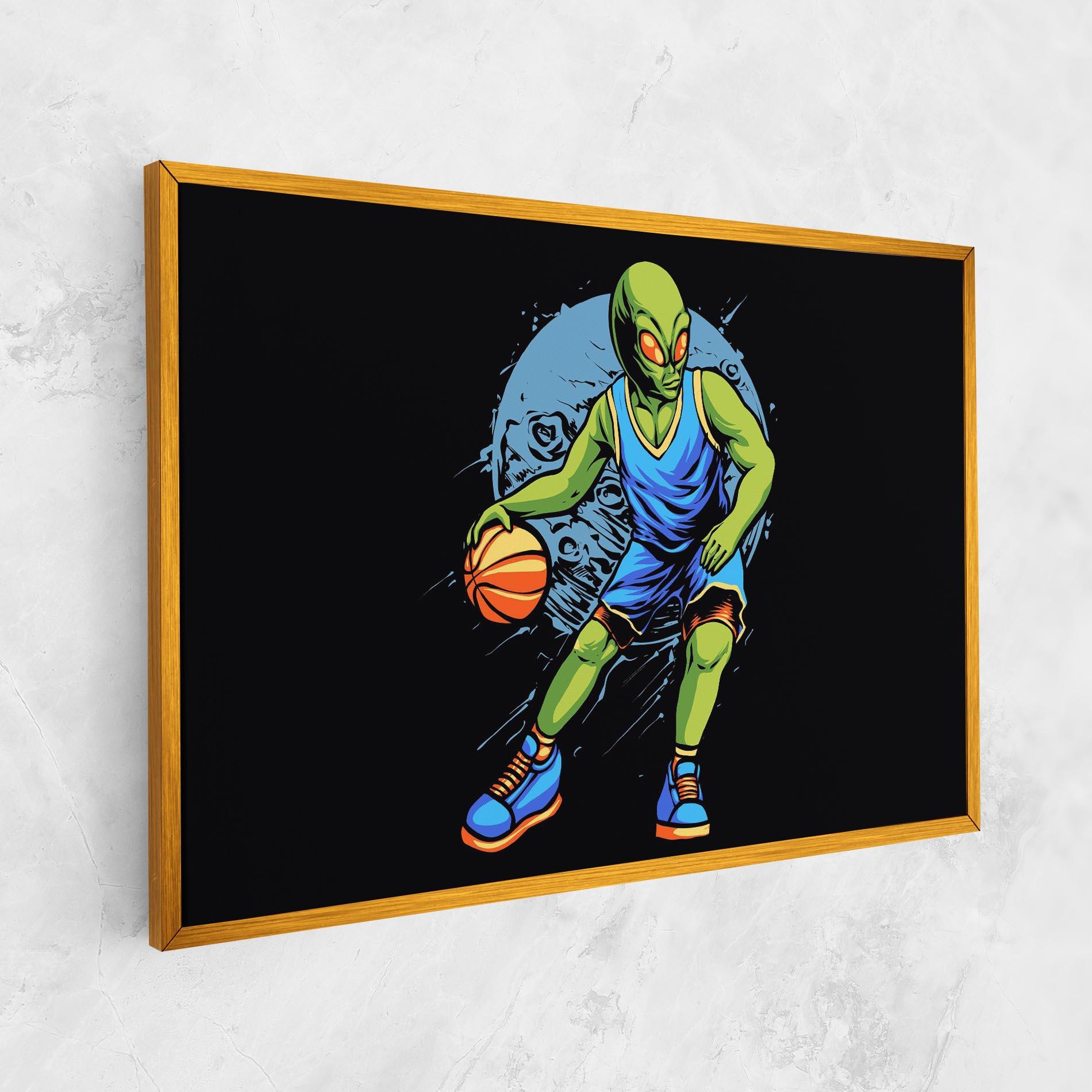 Картина на платно Alien Basketball mockup 1