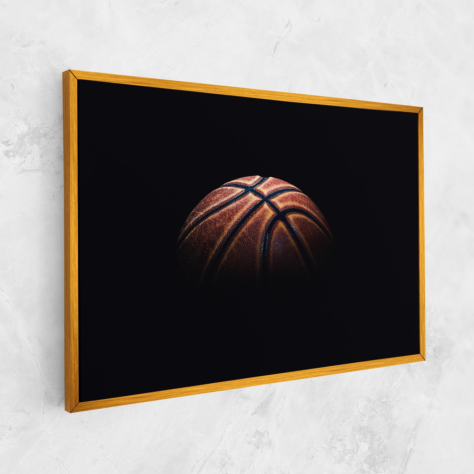 Картина на платно Basketball Ball In Dark mockup 1