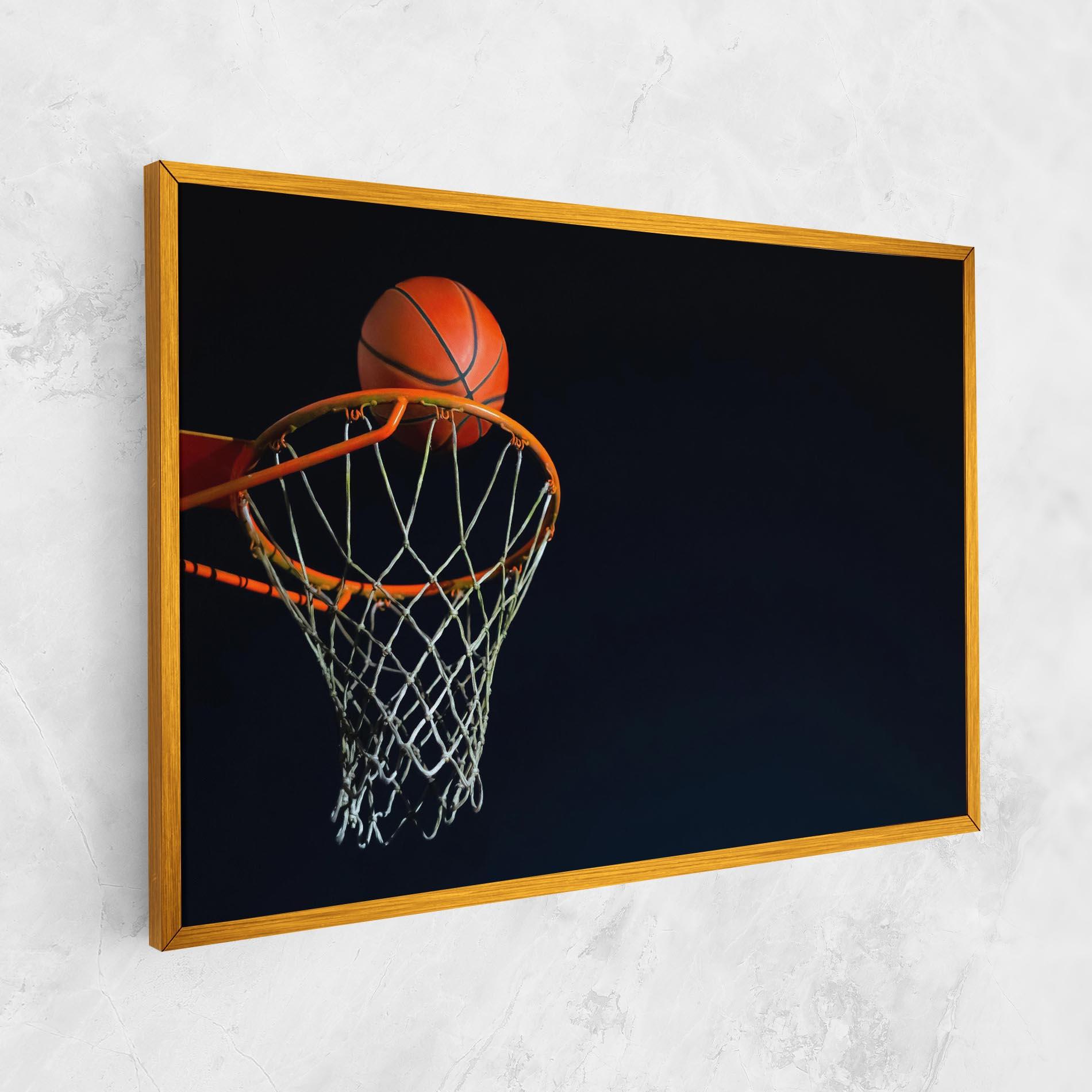 Картина на платно Basketball Hoop On Black mockup 1