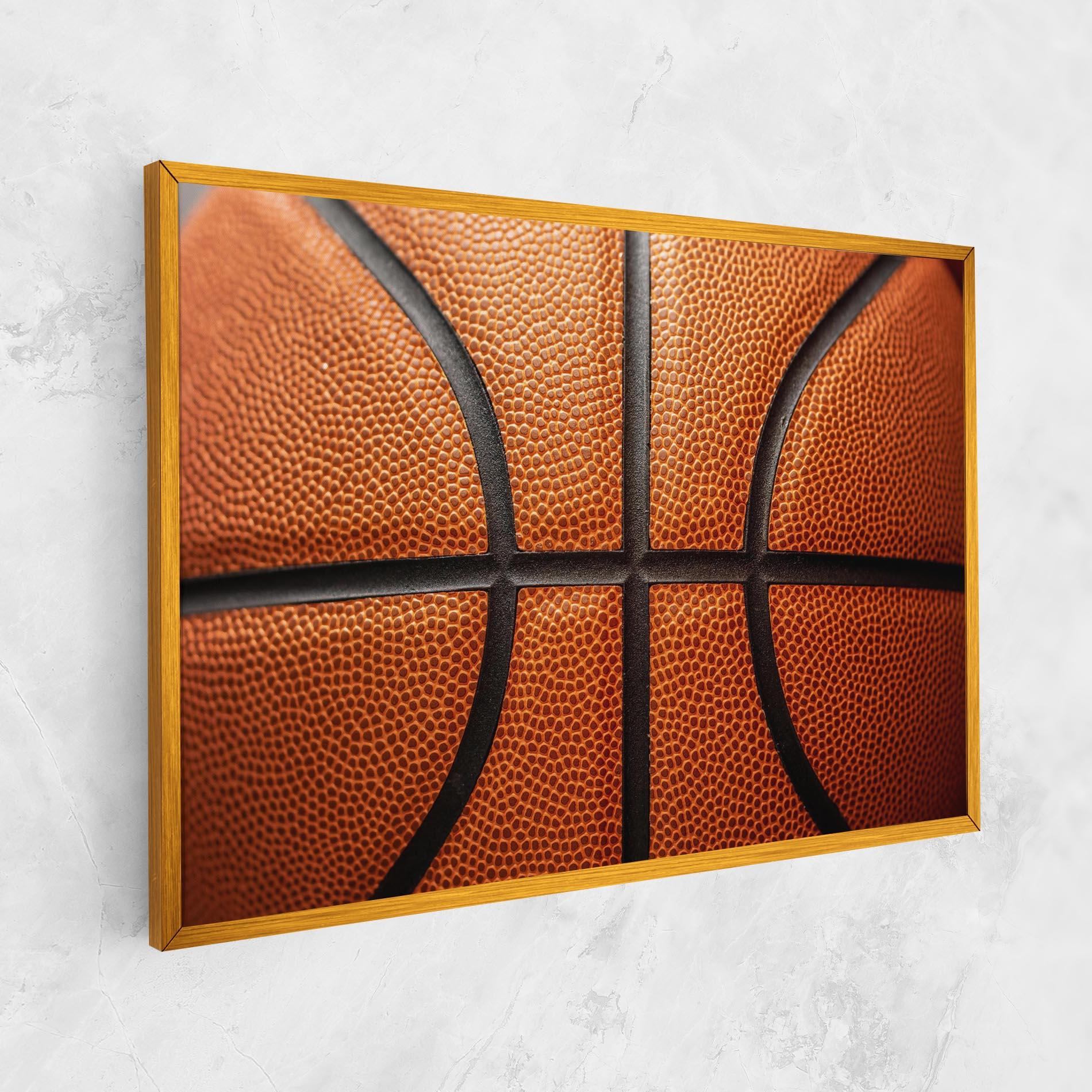 Картина на платно Close Up Leather Basketball mockup 1