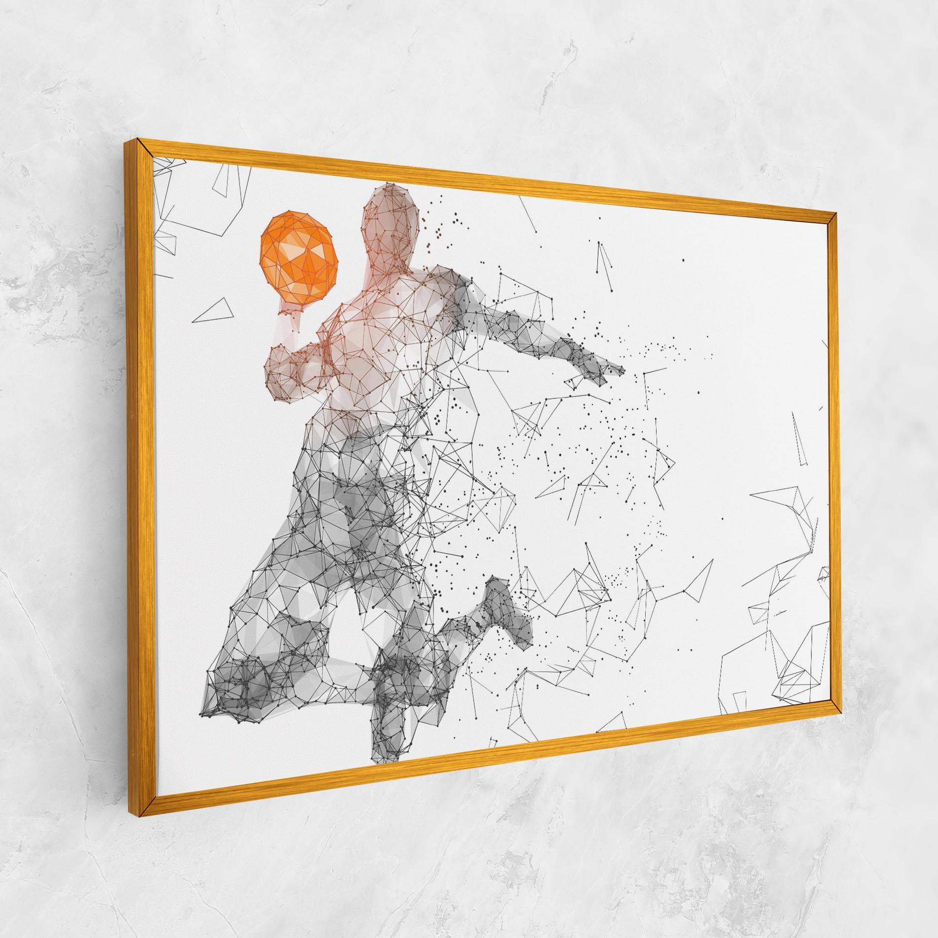 Картина на платно Orange Line Basket mockup 1
