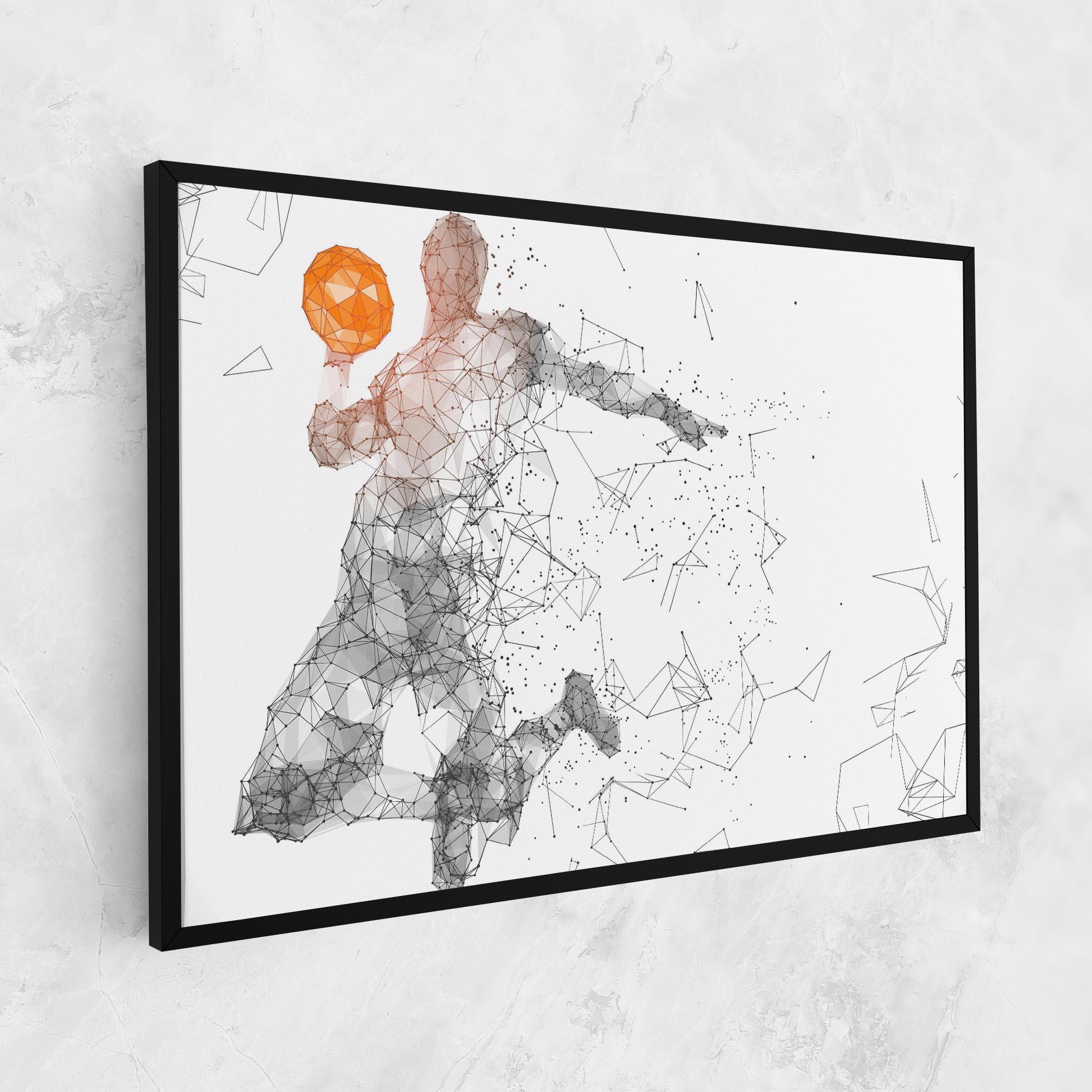 Картина на платно Orange Line Basket mockup 1