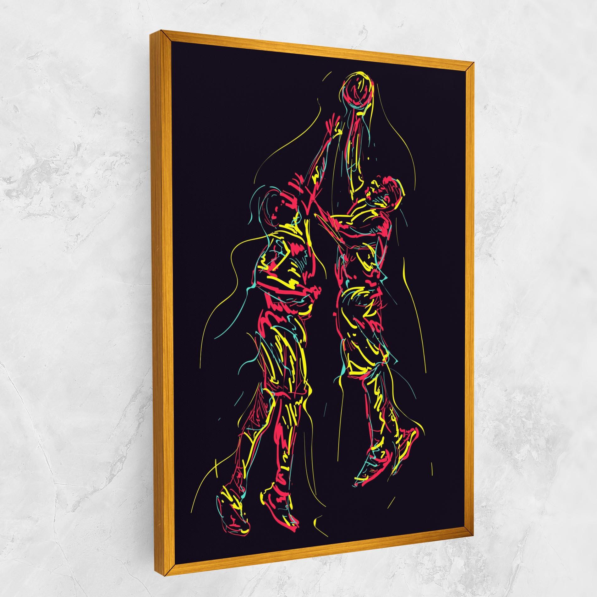 Картина на платно Basket Line Jump mockup 1