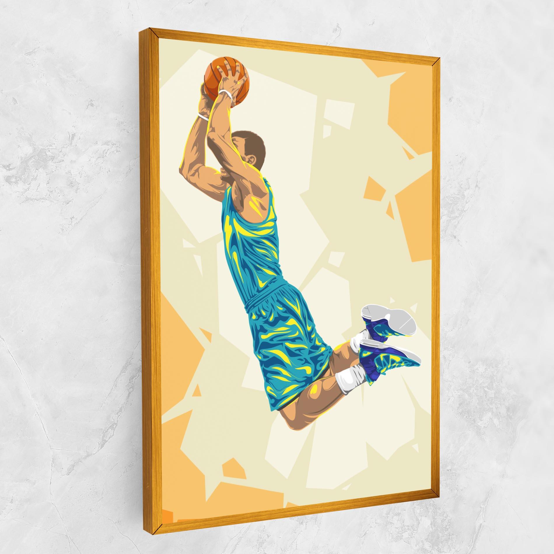 Картина на платно Basketball Dunk Pose mockup 1