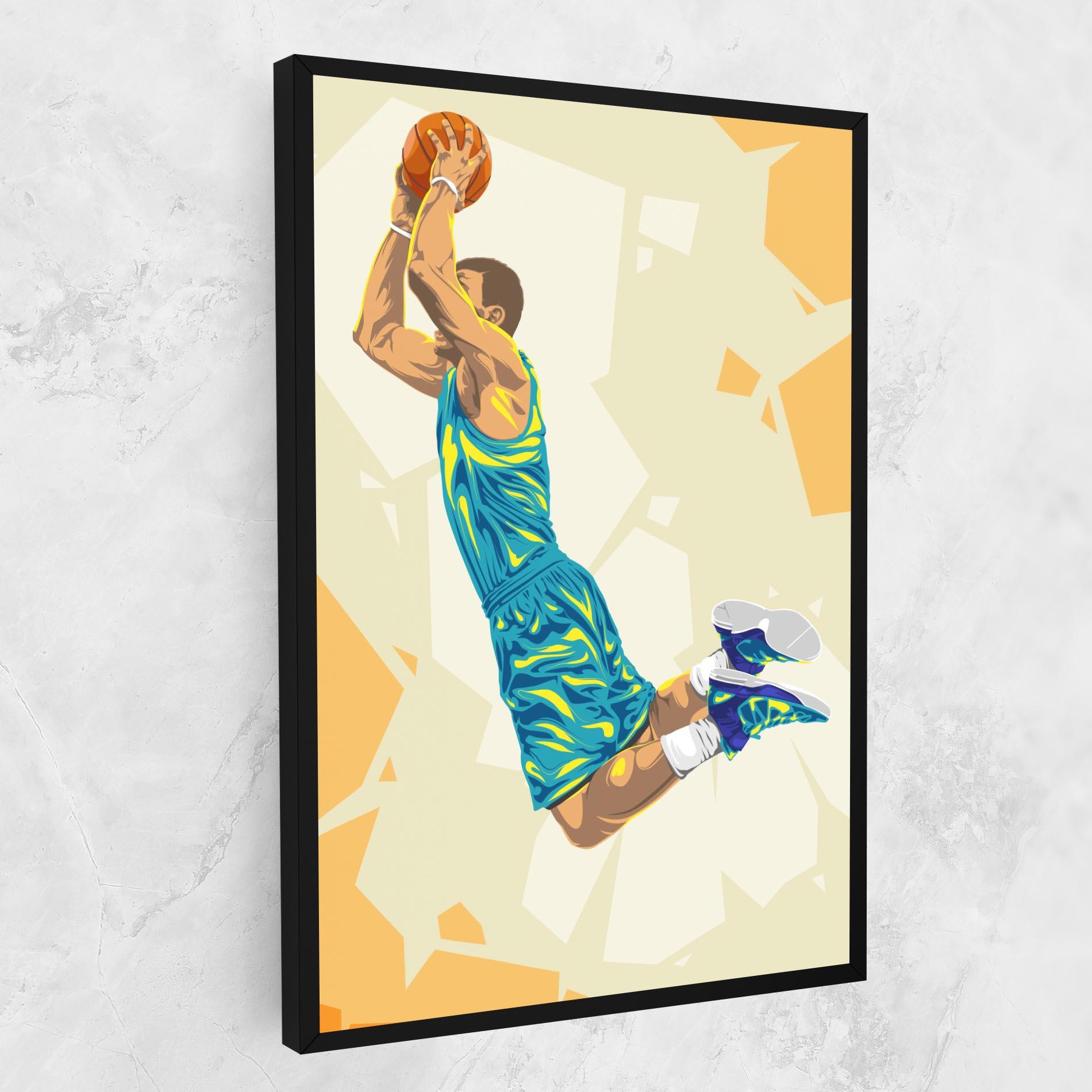Картина на платно Basketball Dunk Pose mockup 1