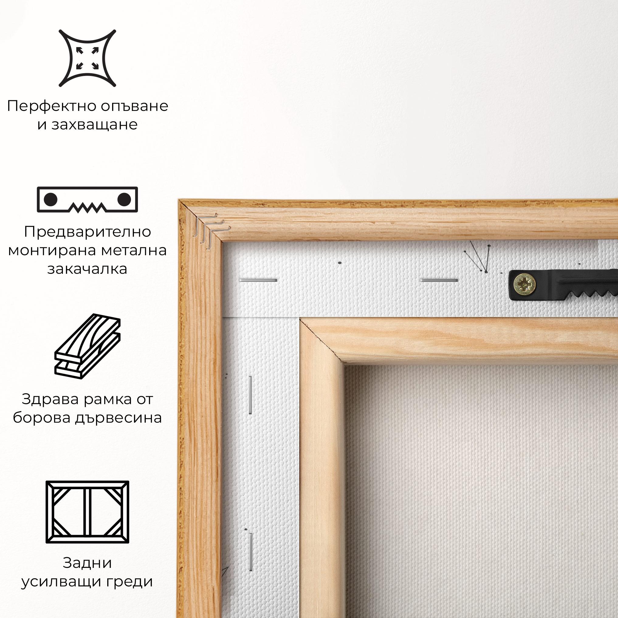 Картина на платно Orange Line Basket mockup 5