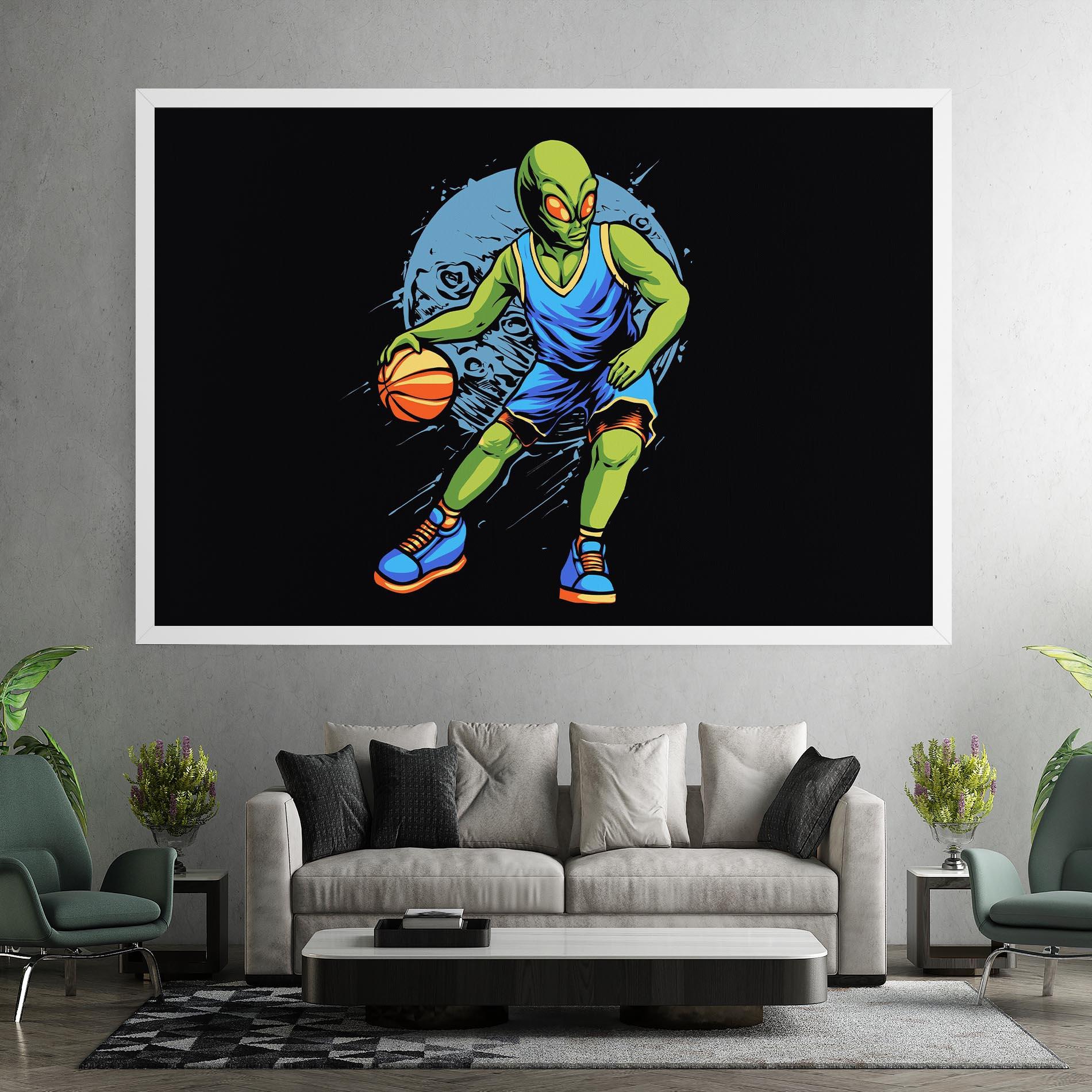 Картина на платно Alien Basketball mockup 7