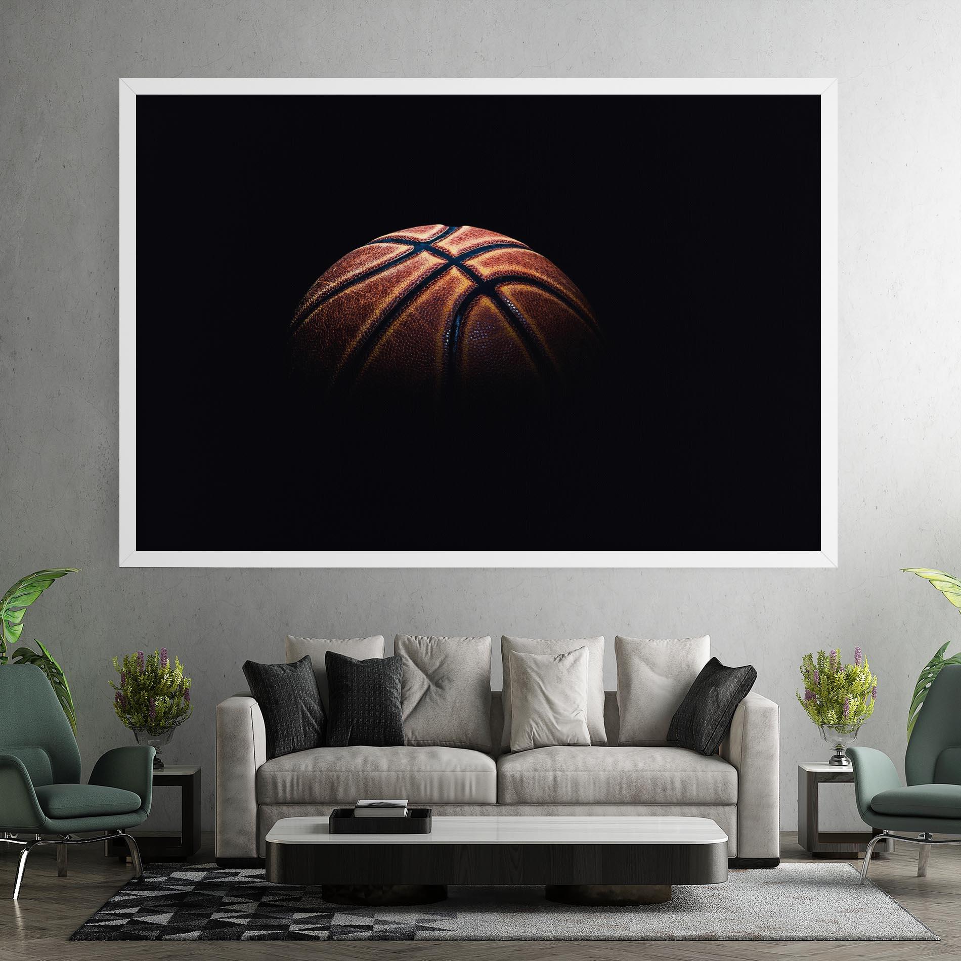Картина на платно Basketball Ball In Dark mockup 7