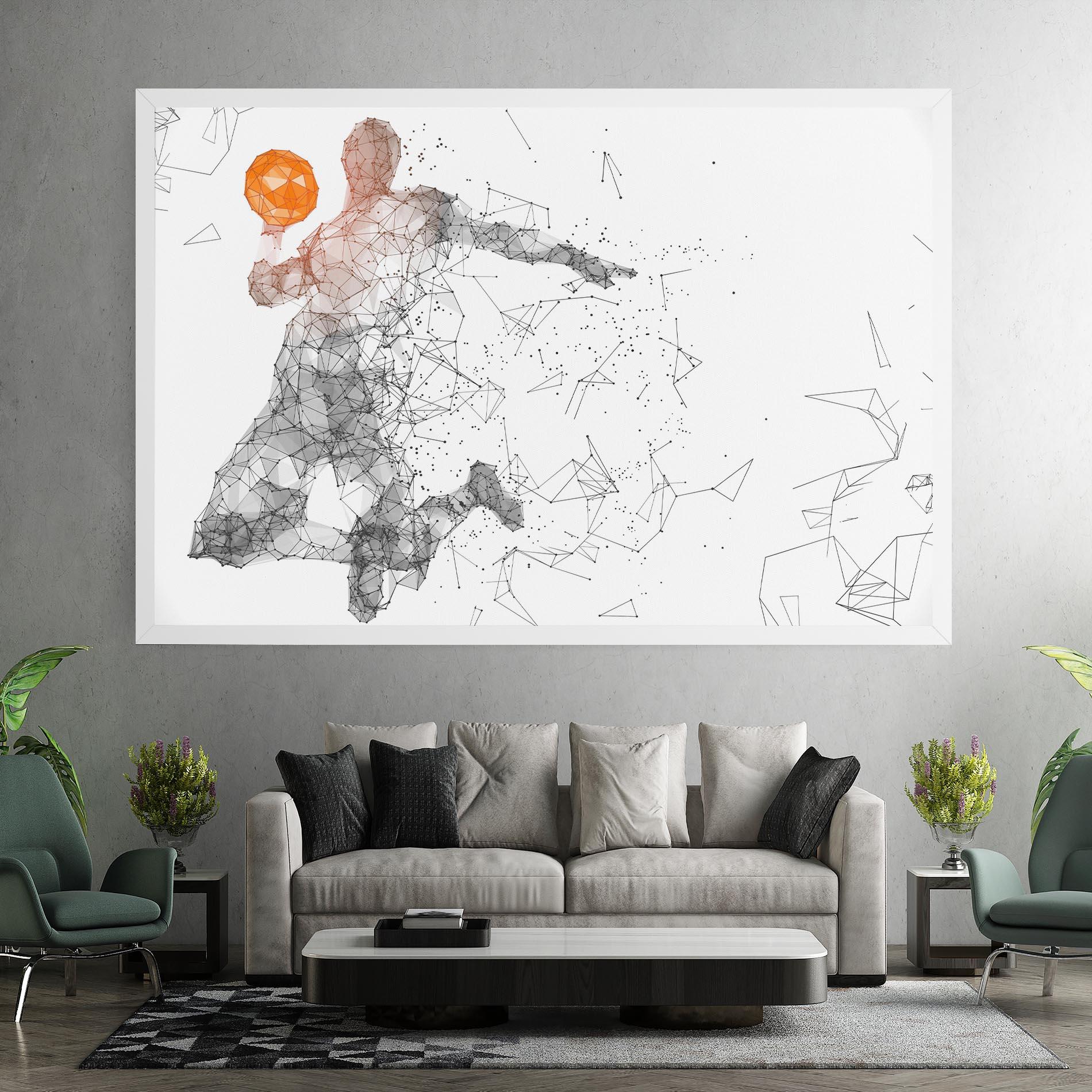 Картина на платно Orange Line Basket mockup 7