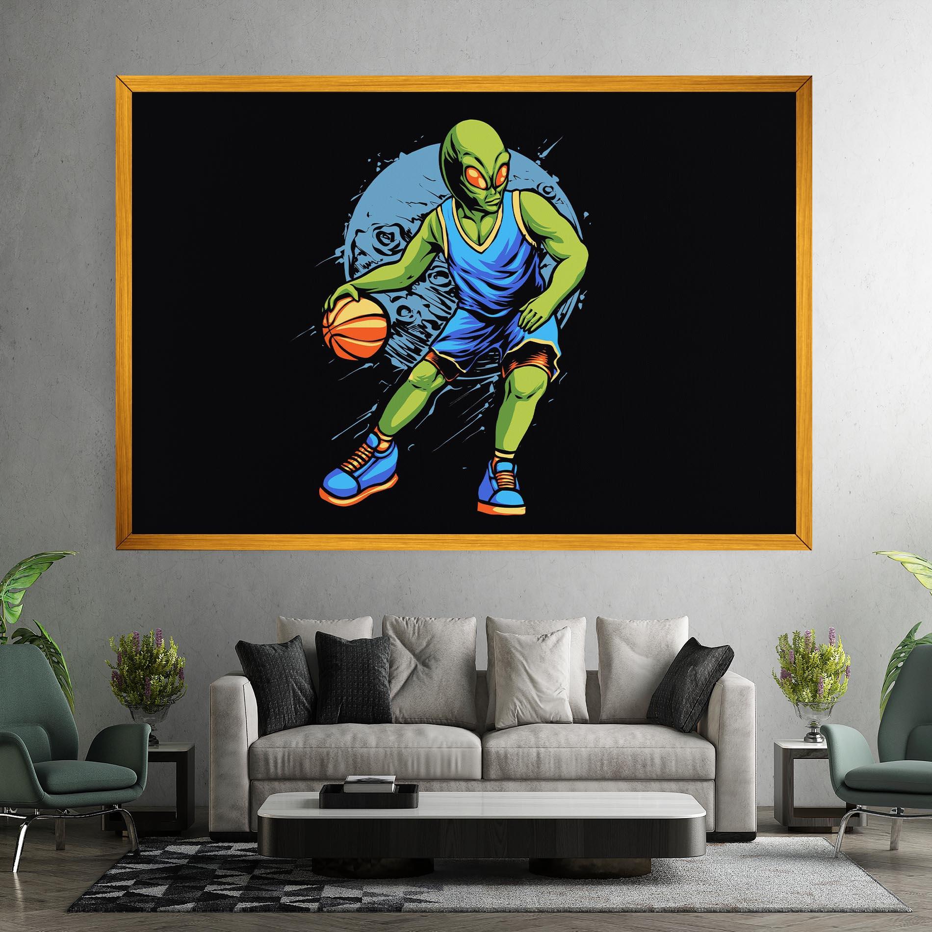 Картина на платно Alien Basketball mockup 7