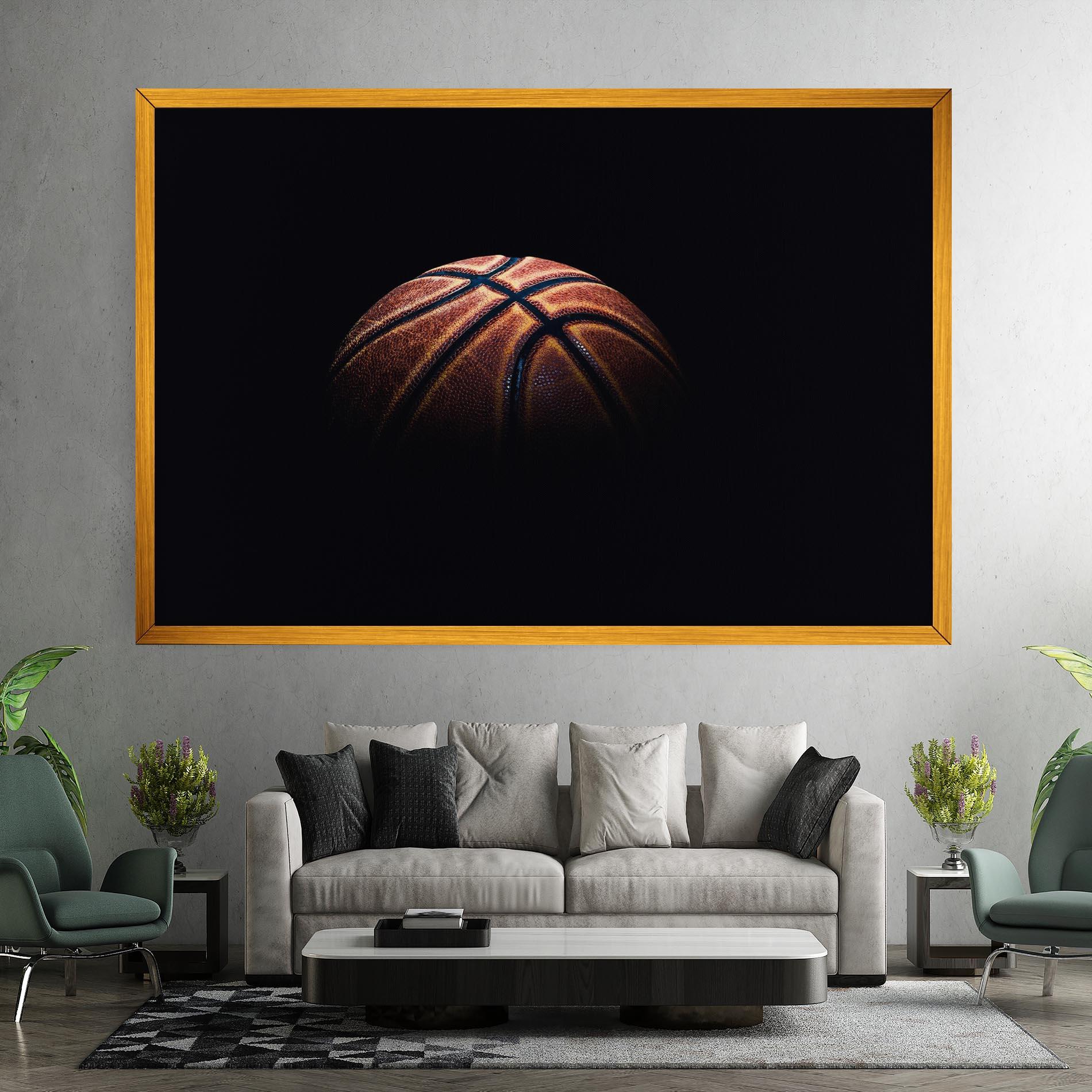 Картина на платно Basketball Ball In Dark mockup 7