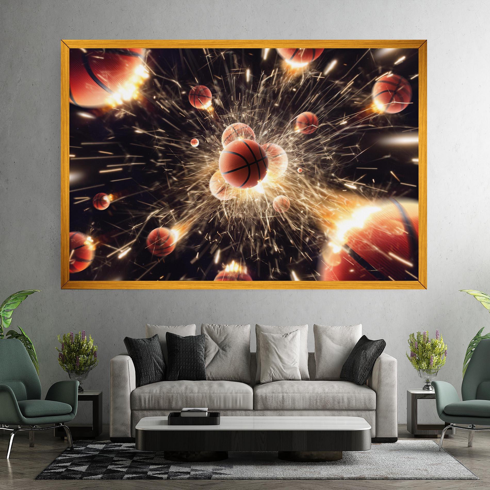 Картина на платно Basketball Explosion mockup 7