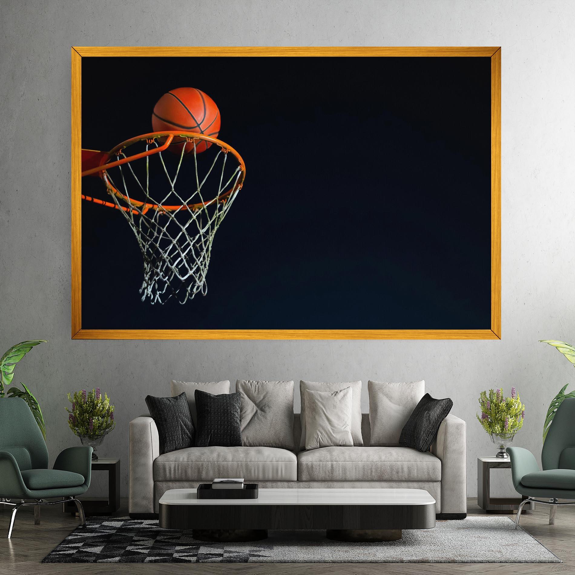 Картина на платно Basketball Hoop On Black mockup 7
