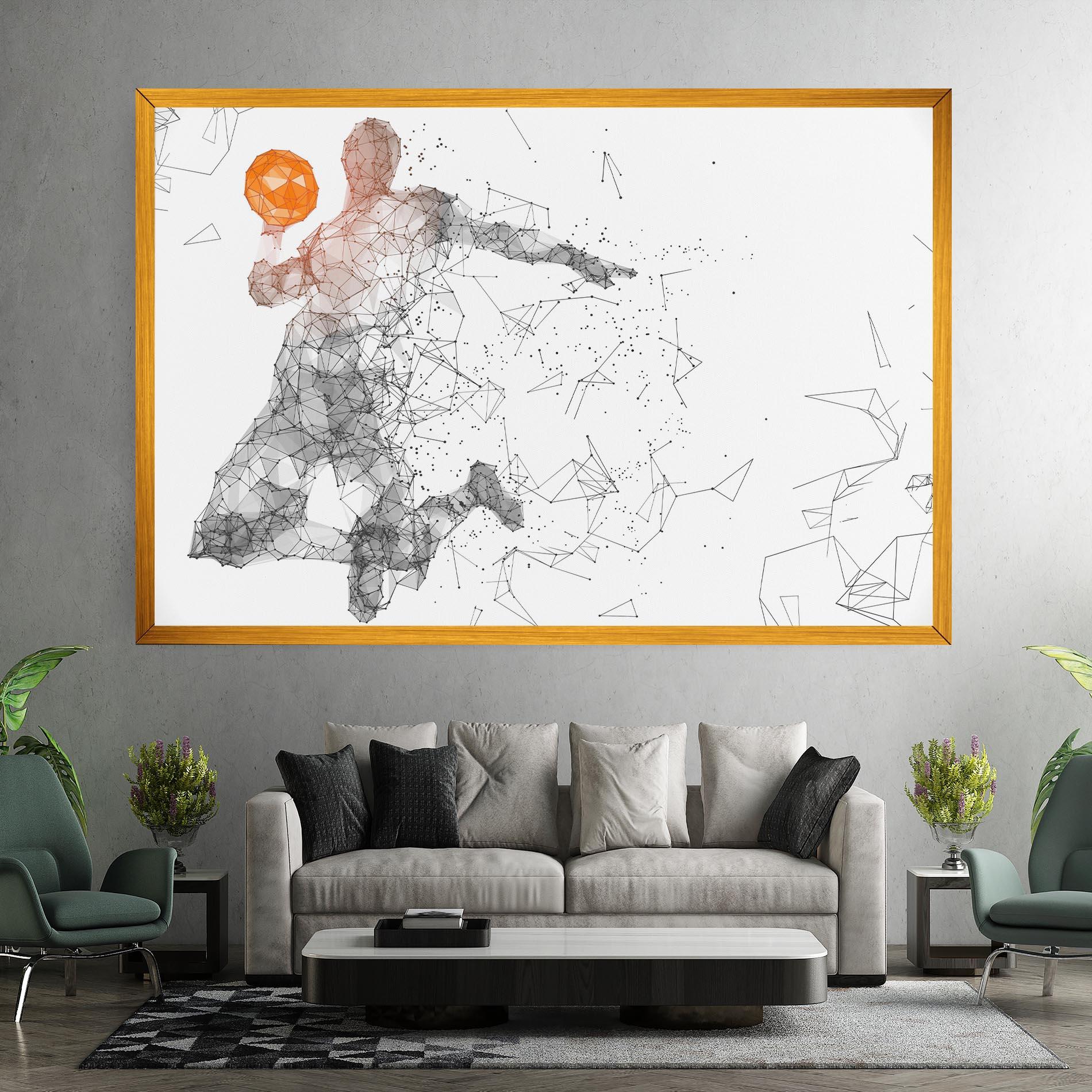 Картина на платно Orange Line Basket mockup 7