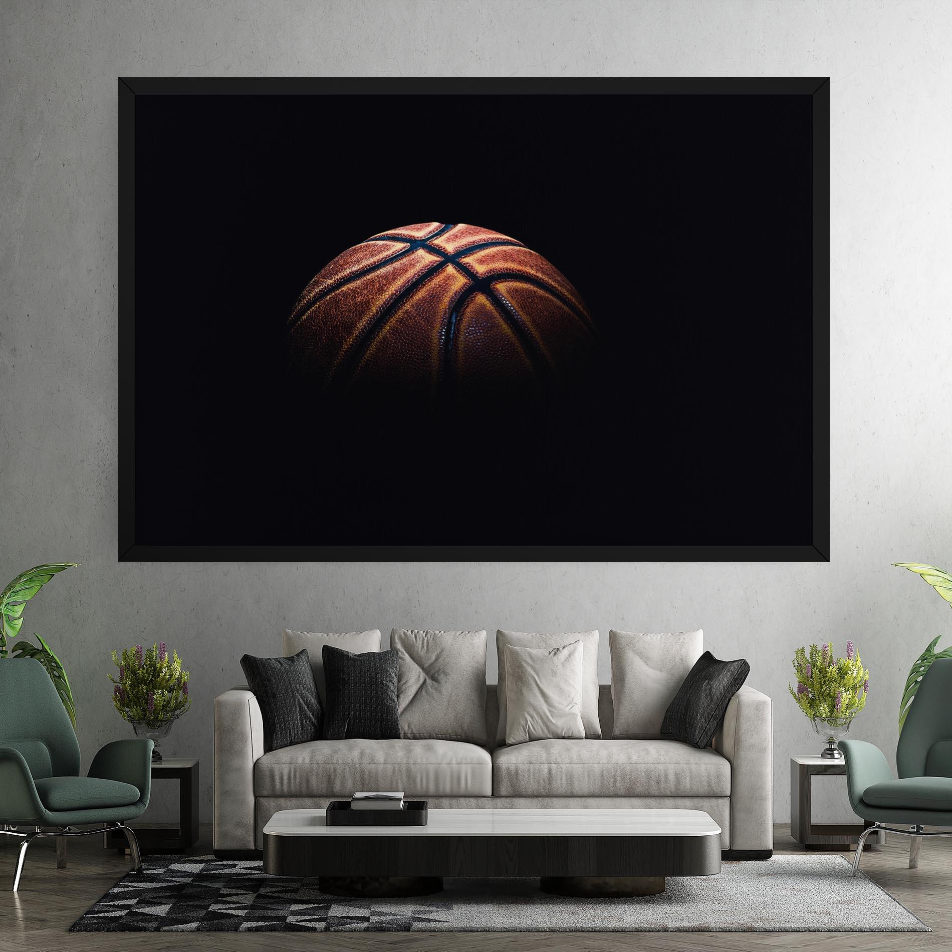 Картина на платно Basketball Ball In Dark mockup 7
