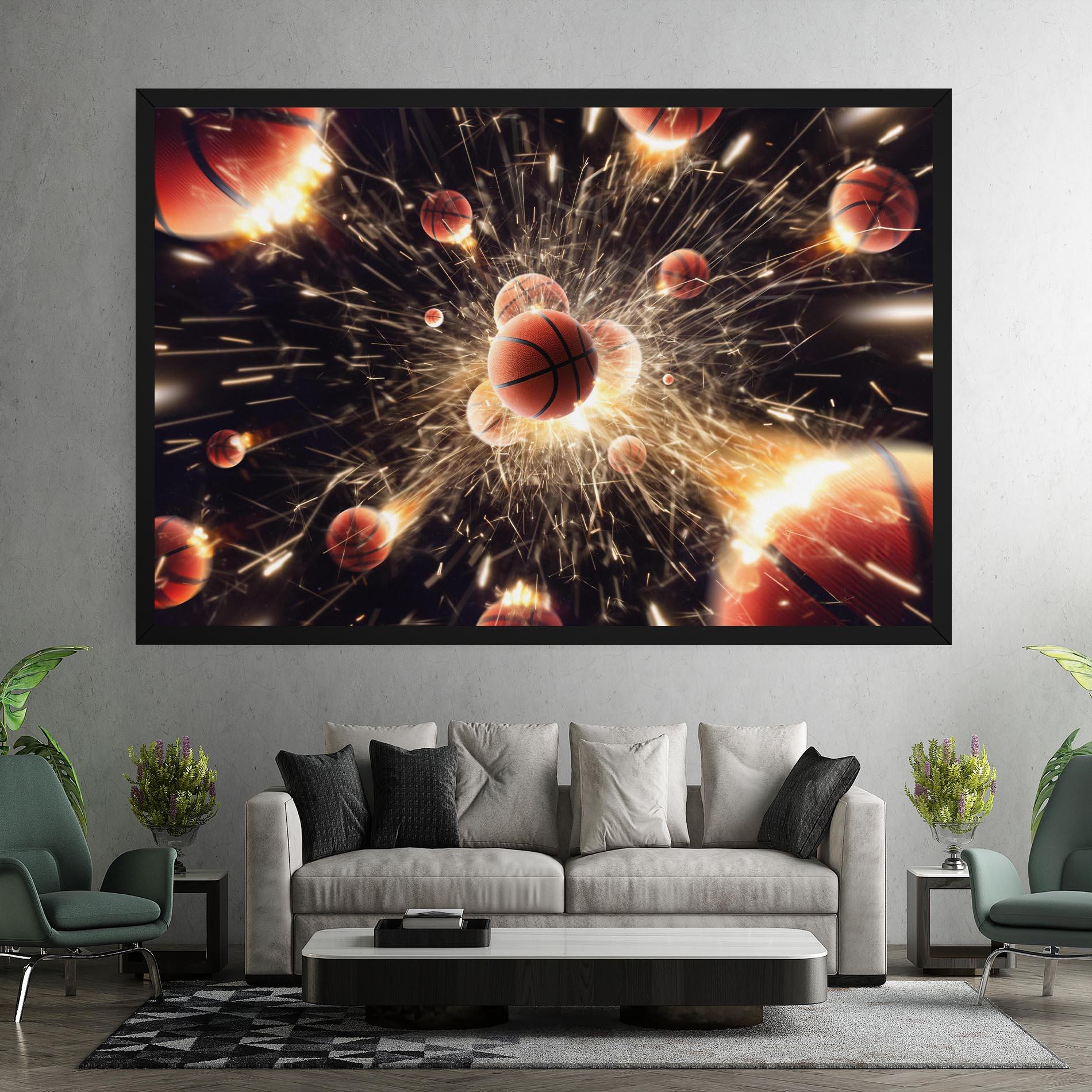 Картина на платно Basketball Explosion mockup 7