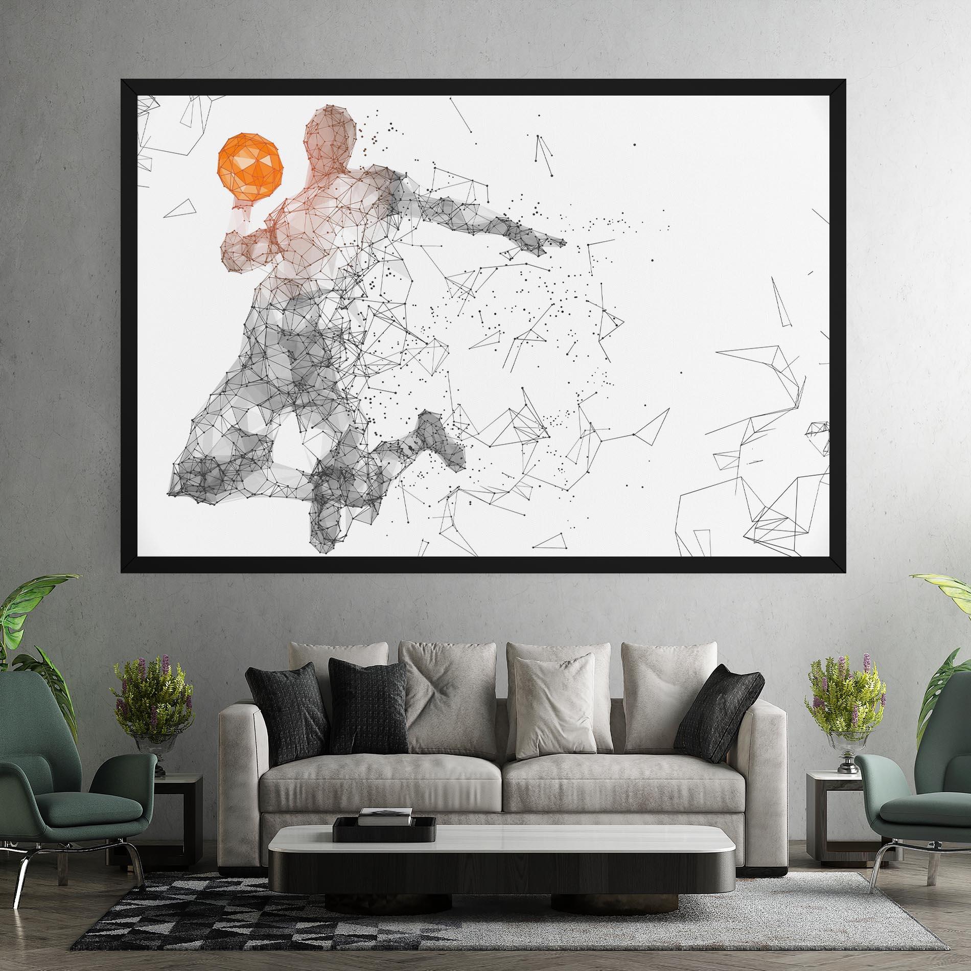 Картина на платно Orange Line Basket mockup 7