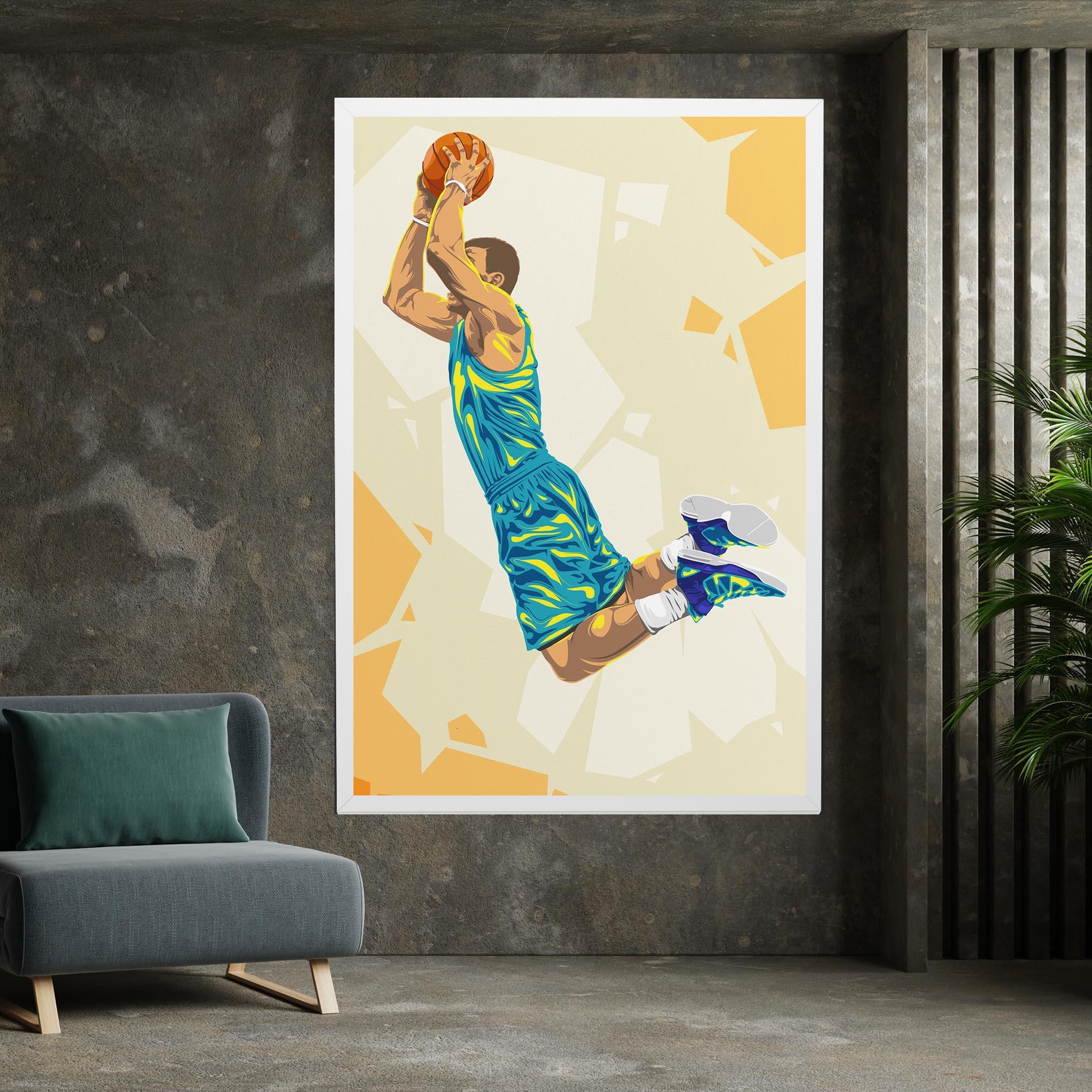 Картина на платно Basketball Dunk Pose mockup 7