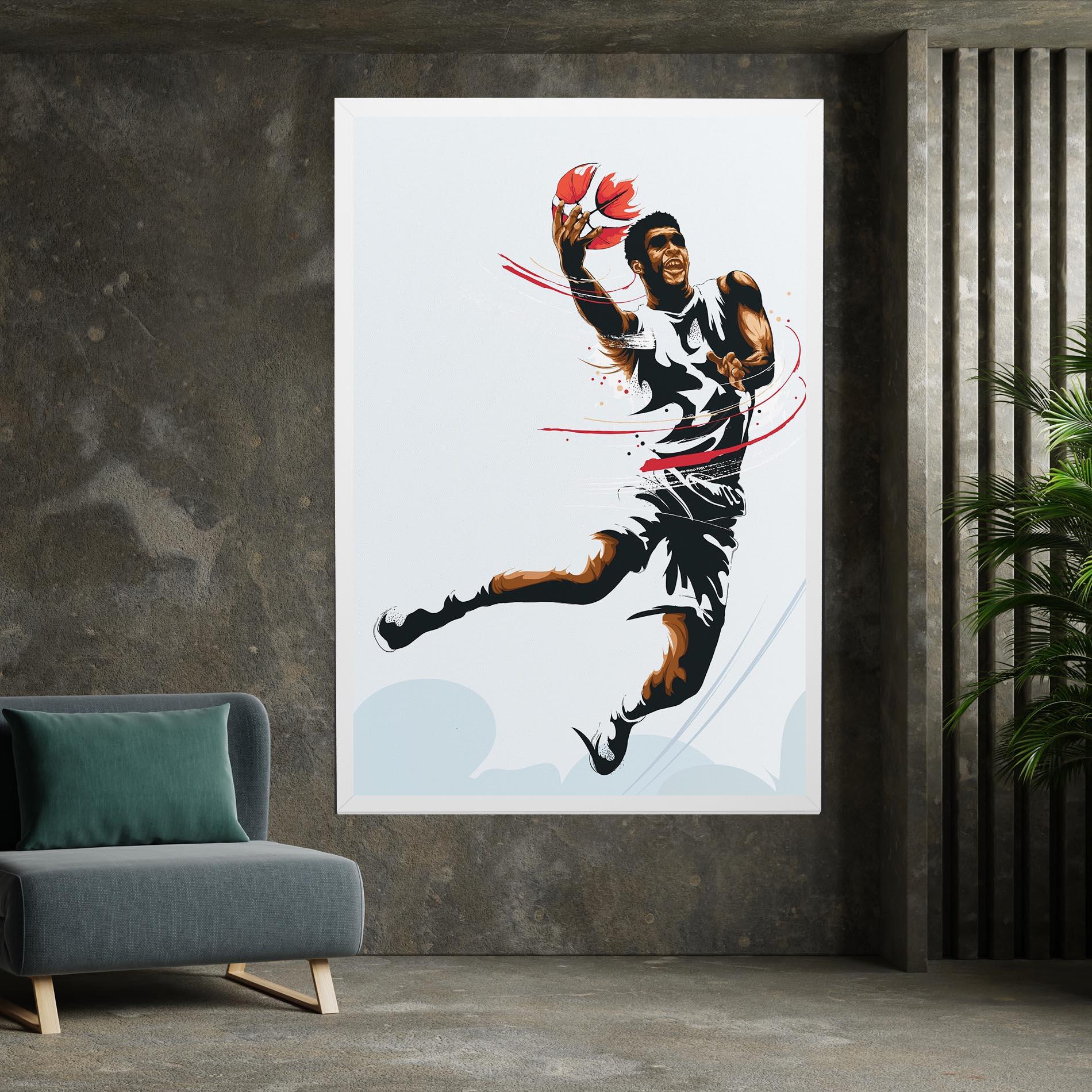 Картина на платно Basketball Shot mockup 7