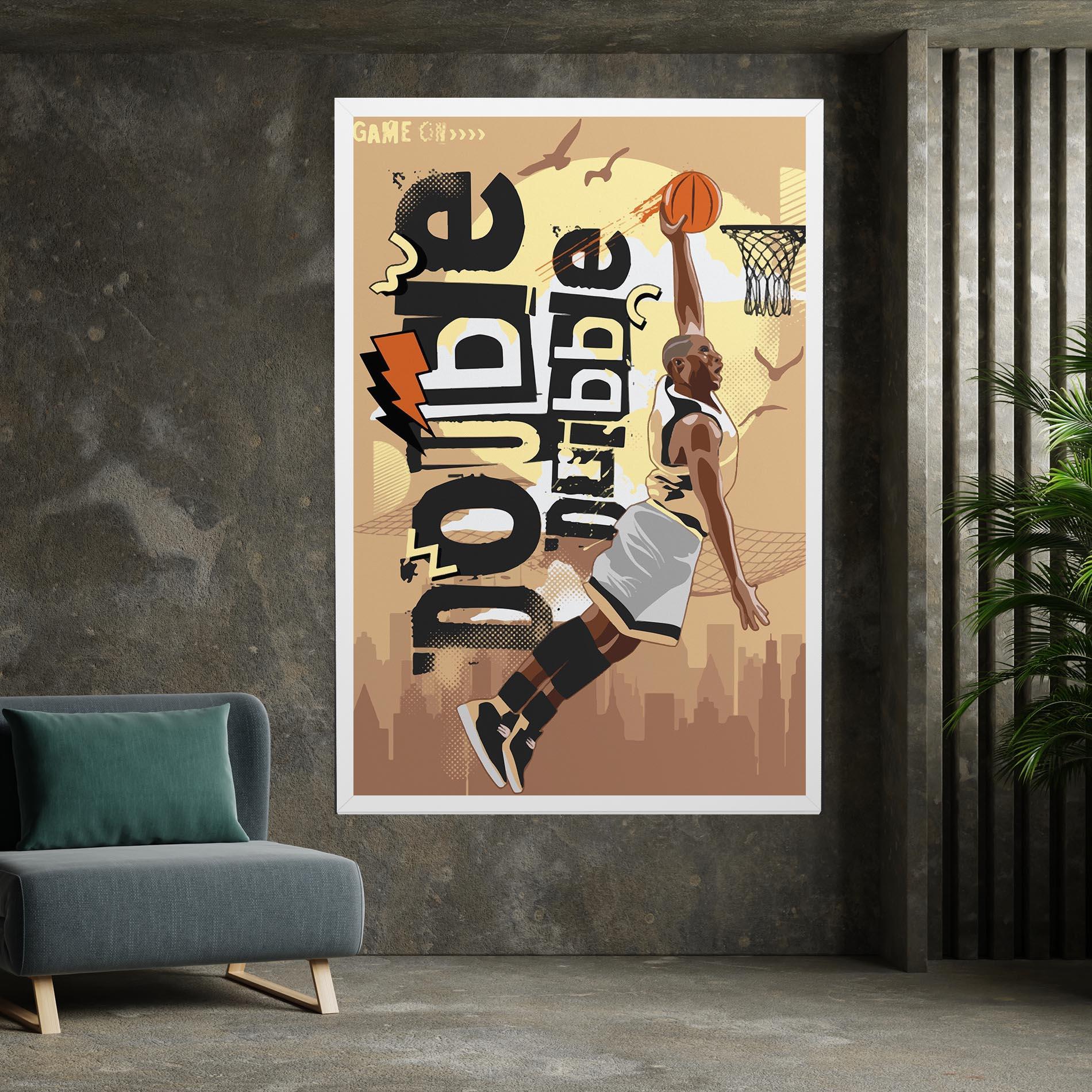 Картина на платно Double Dribble mockup 7