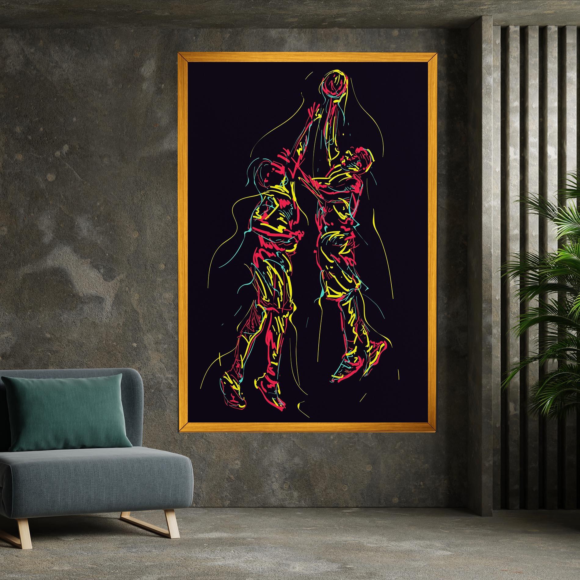 Картина на платно Basket Line Jump mockup 7