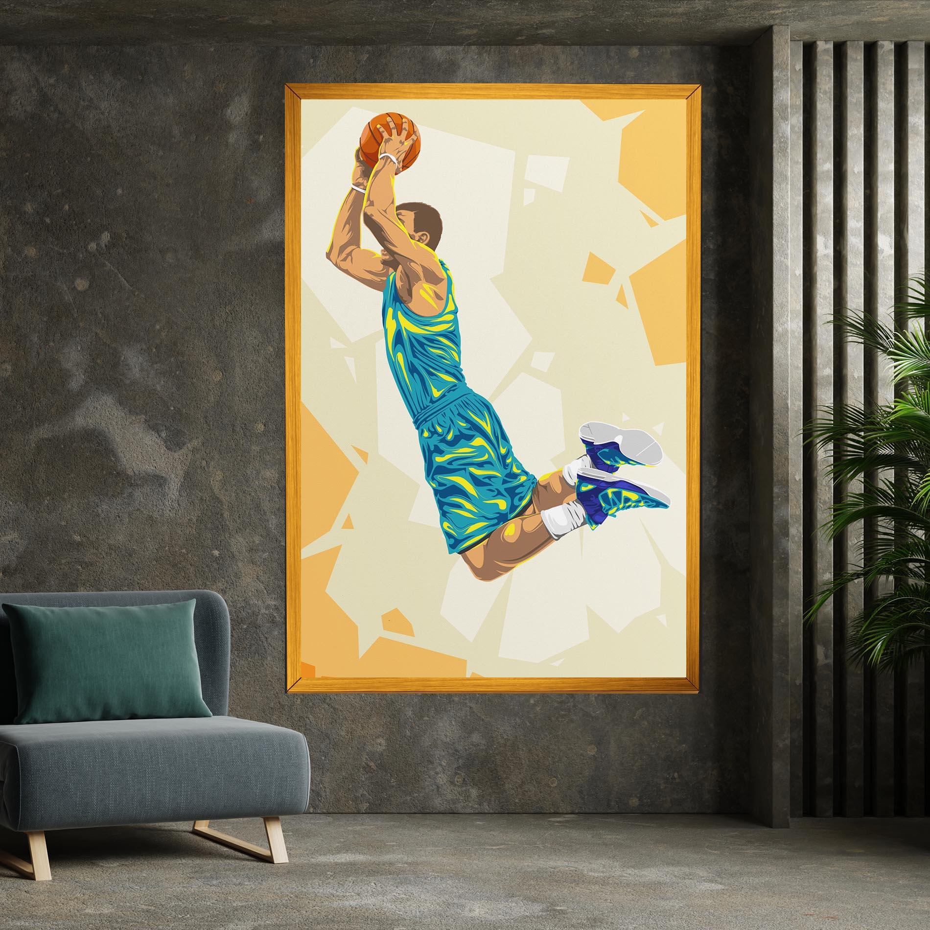 Картина на платно Basketball Dunk Pose mockup 7