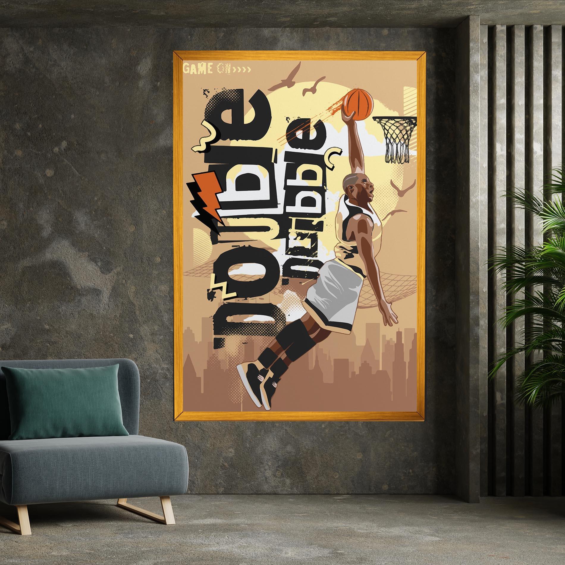 Картина на платно Double Dribble mockup 7