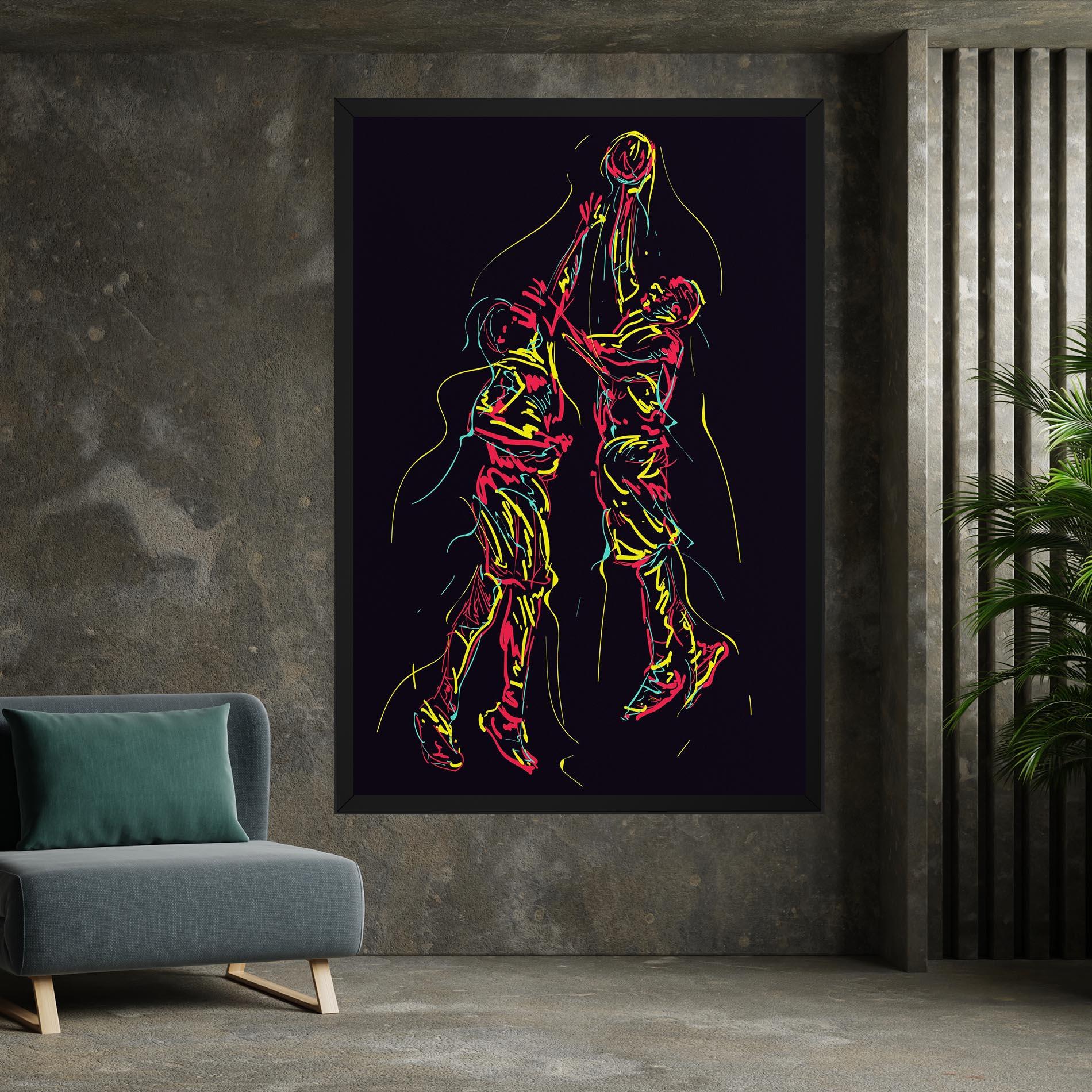 Картина на платно Basket Line Jump mockup 7